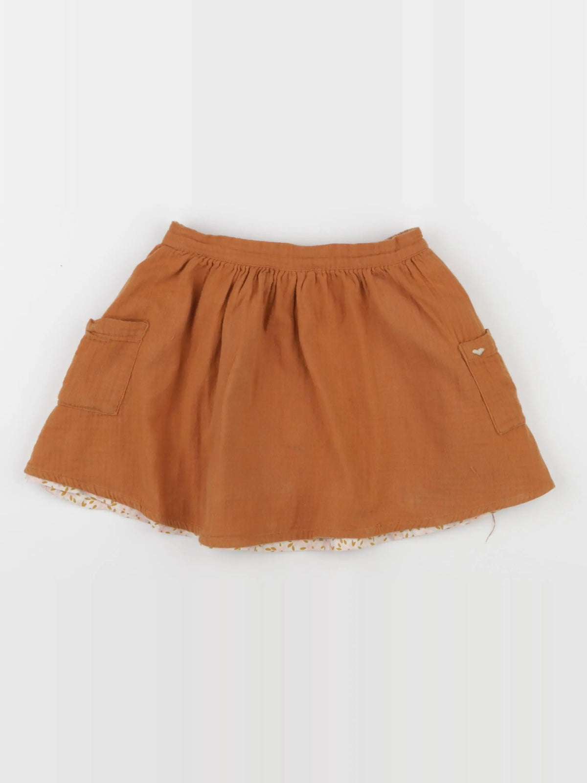Vertbaudet - jupe marron - 7 ans