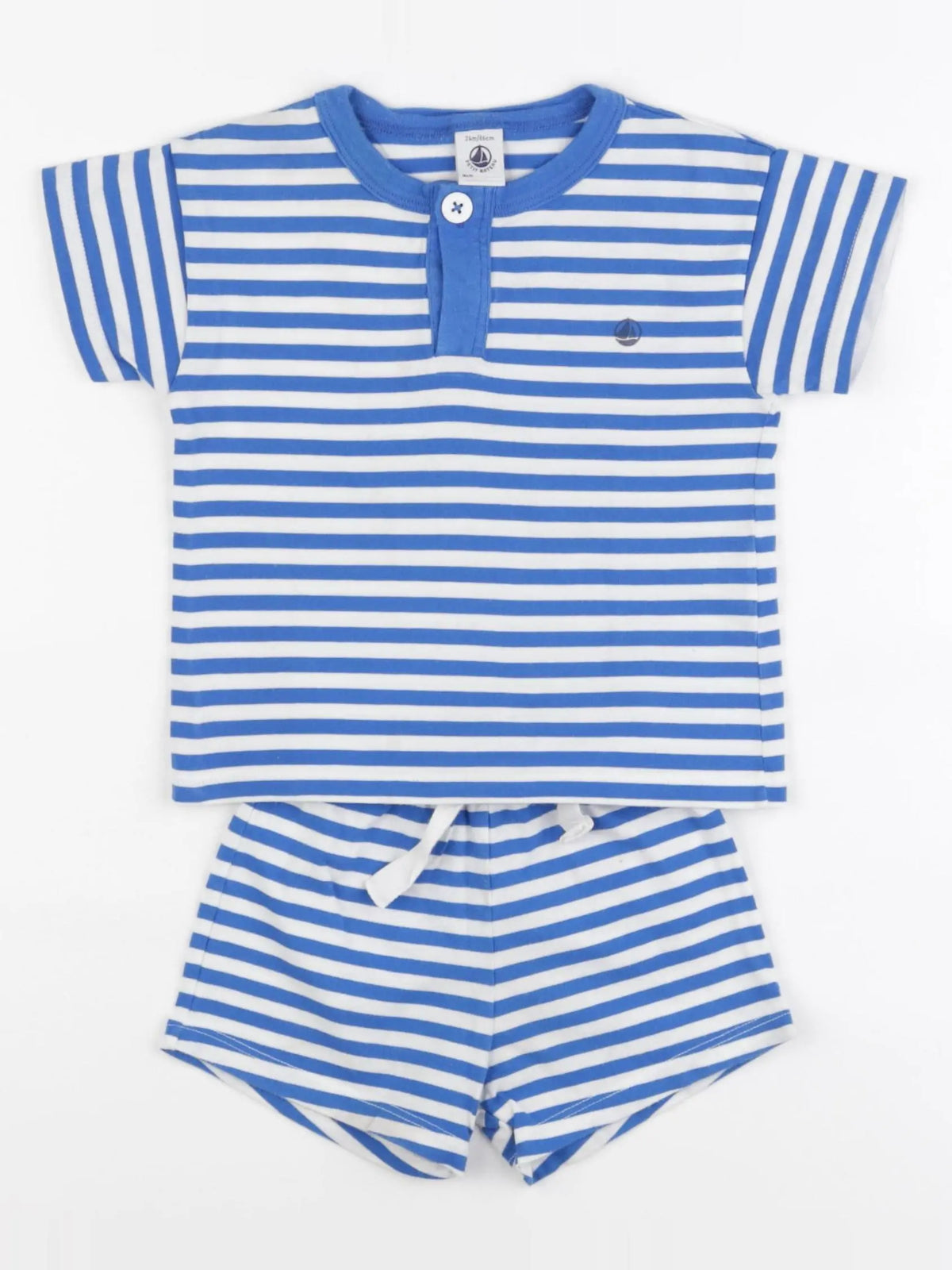 Petit Bateau - pyjama coton bleu - 24 mois
