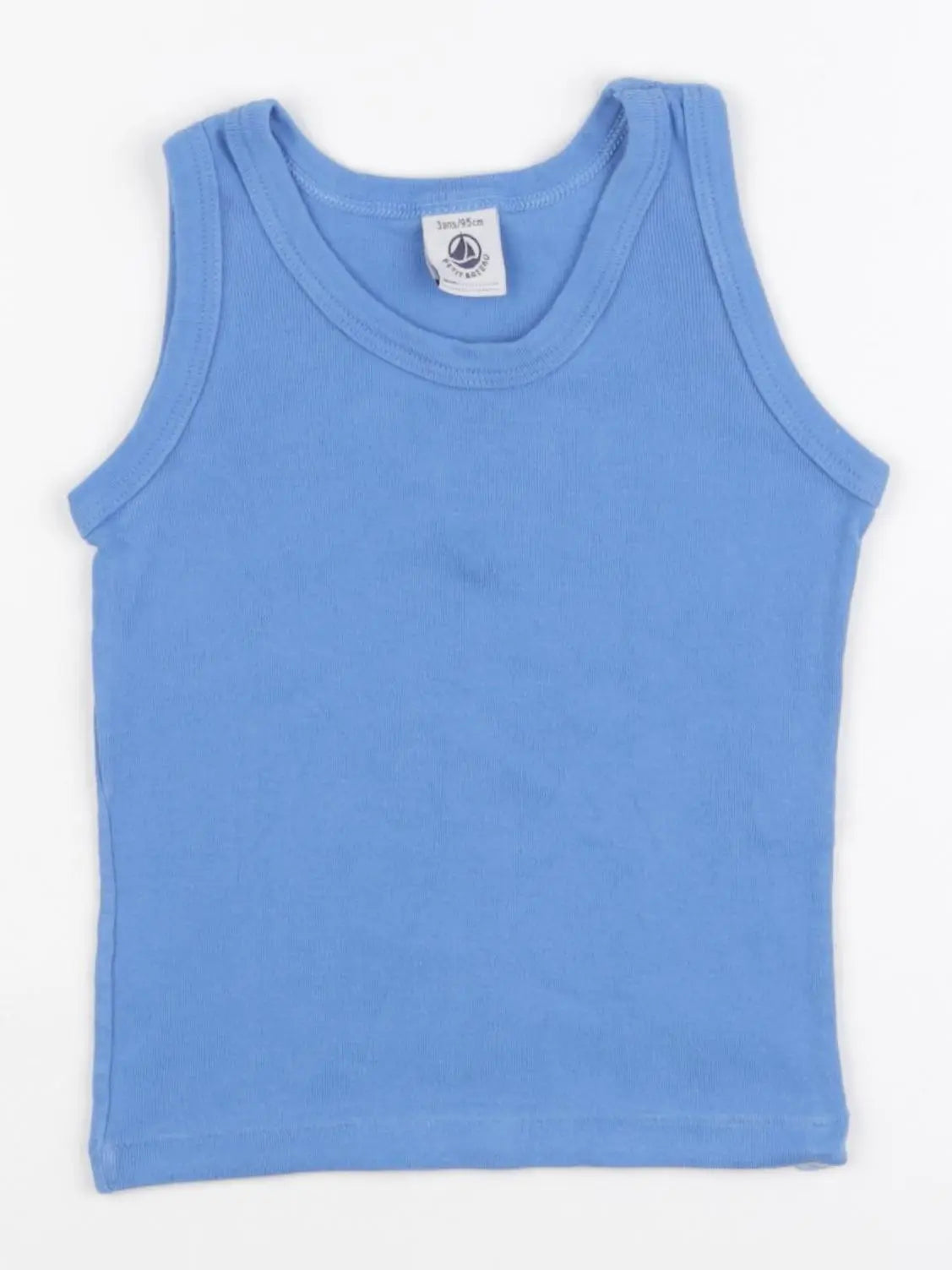 Petit Bateau - maillot de corps bleu - 3 ans