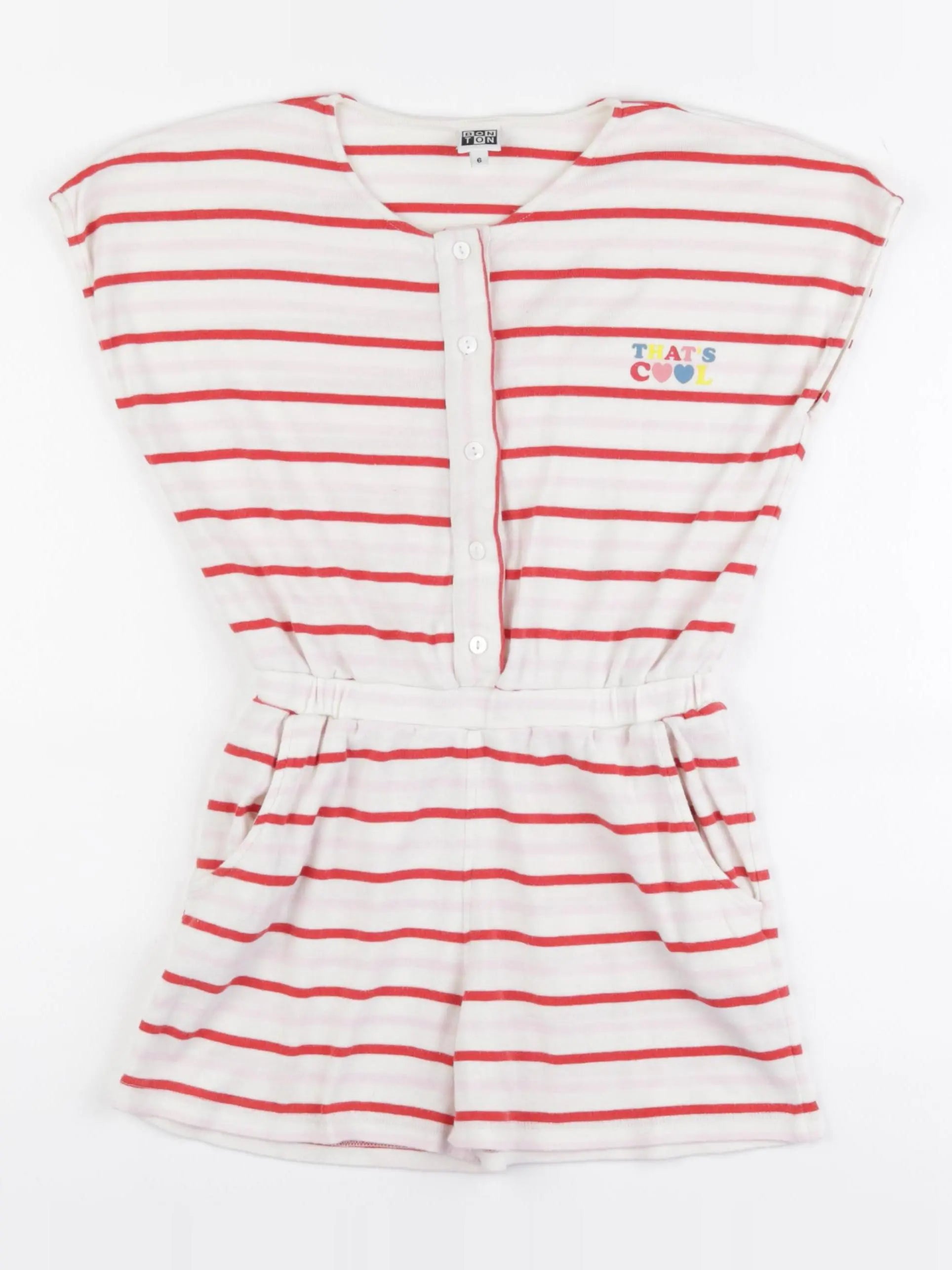 Bonton - combinaison rose, rouge - 6 ans
