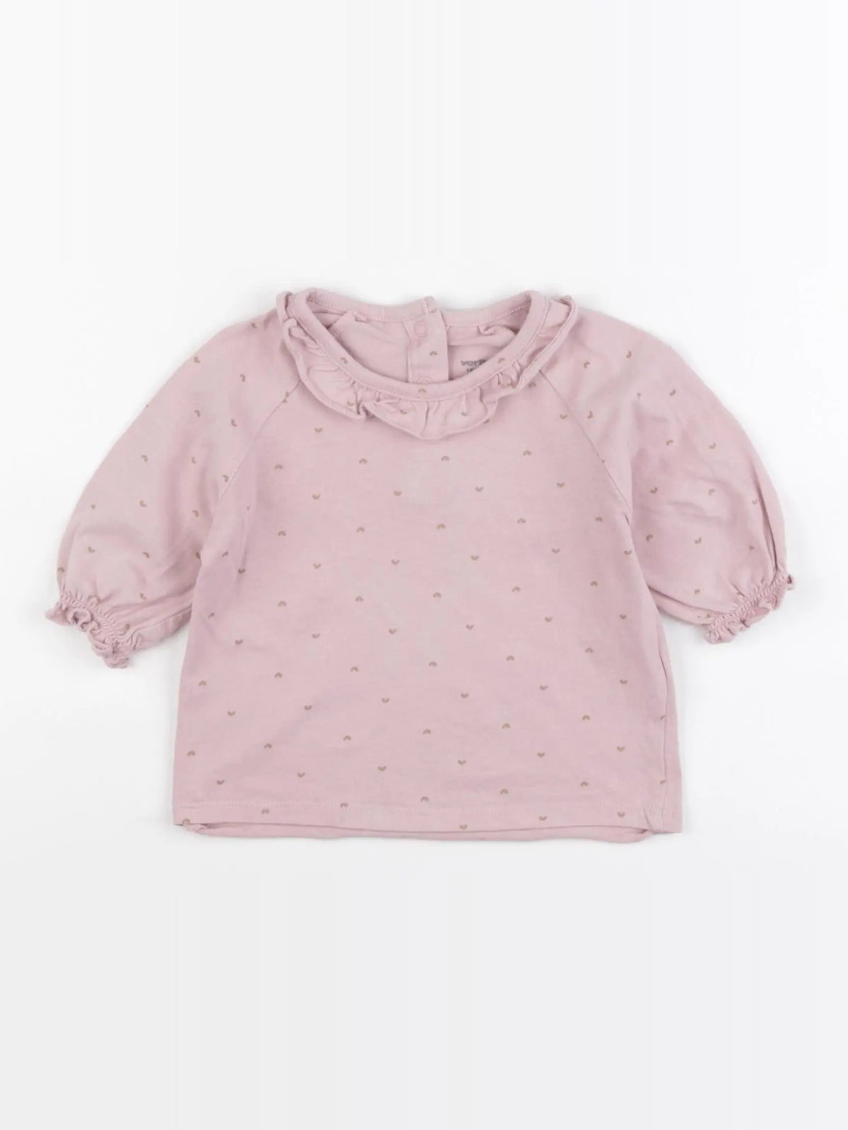 Vertbaudet - tee-shirt rose, or - 18 mois