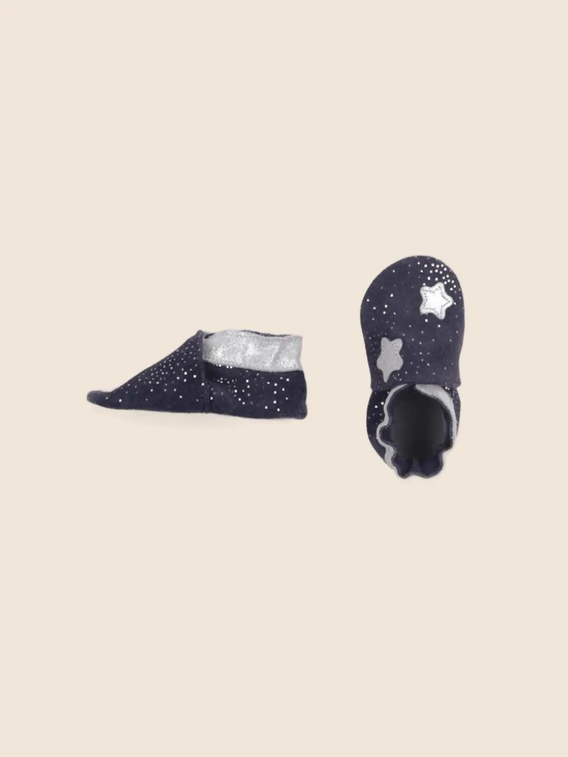 Robeez - chaussons bleu, rose, argent - pointure 16/17
