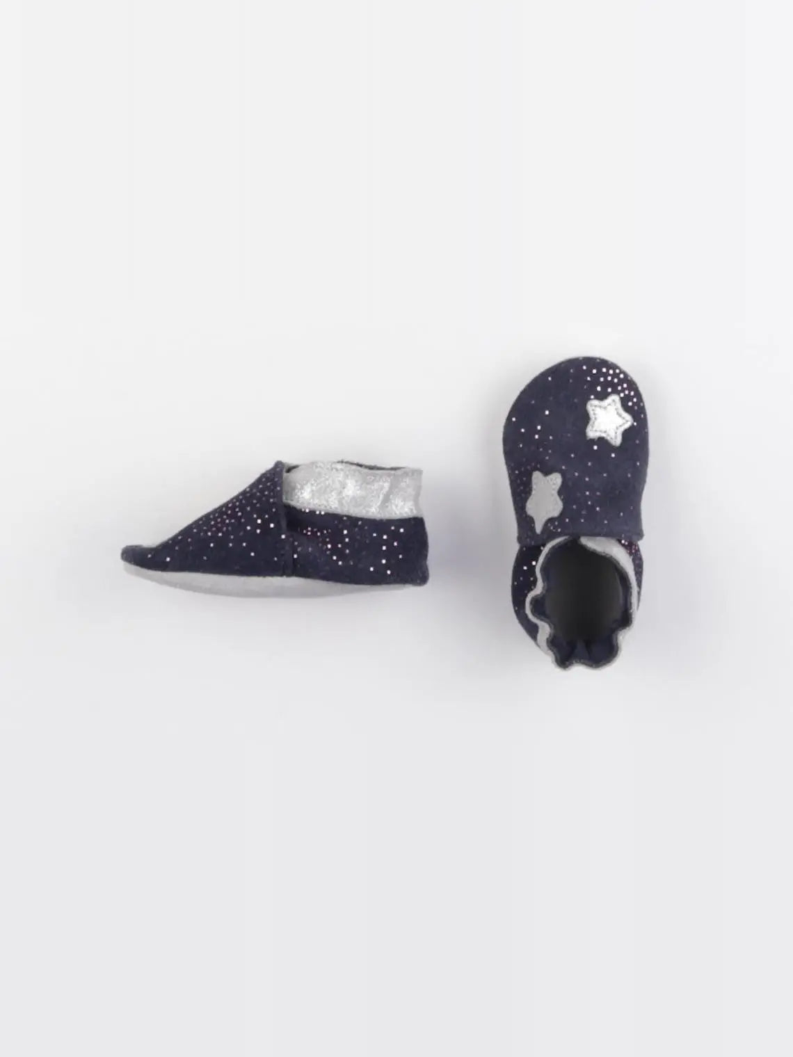 Robeez - chaussons bleu, rose, argent - pointure 16/17