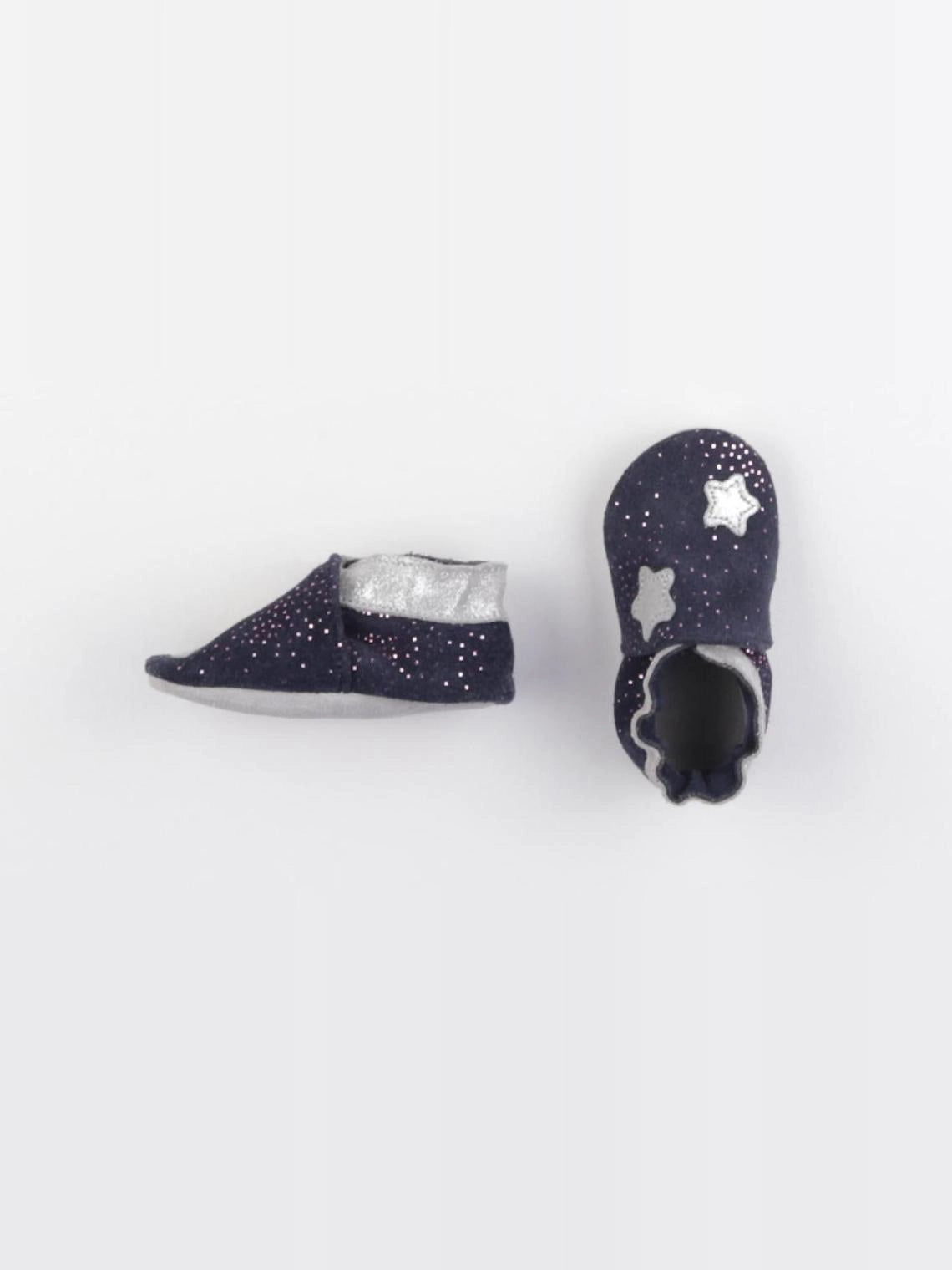 Robeez - chaussons bleu, rose, argent - pointure 16/17