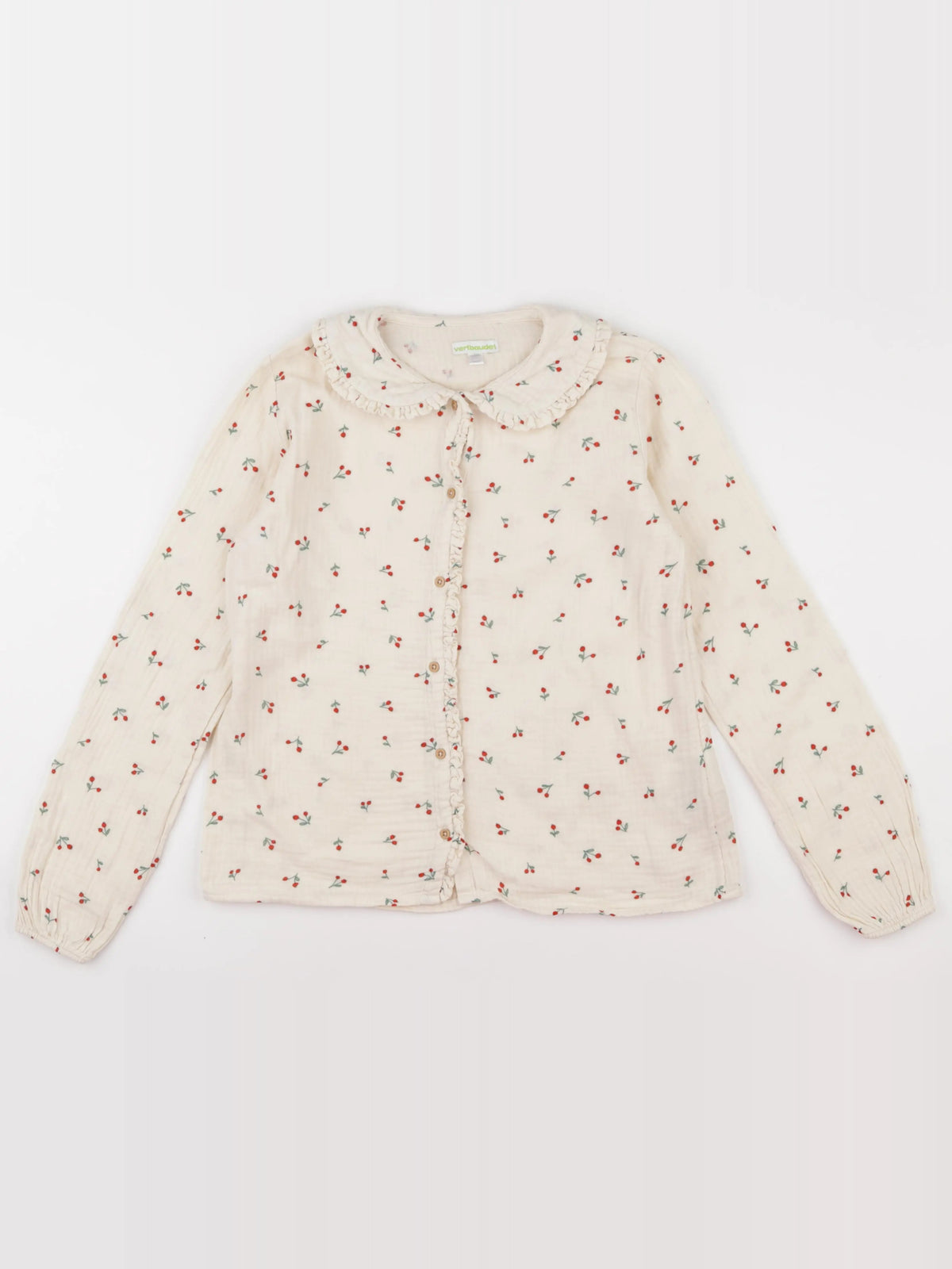 Vertbaudet - blouse blanc, rouge - 12 ans