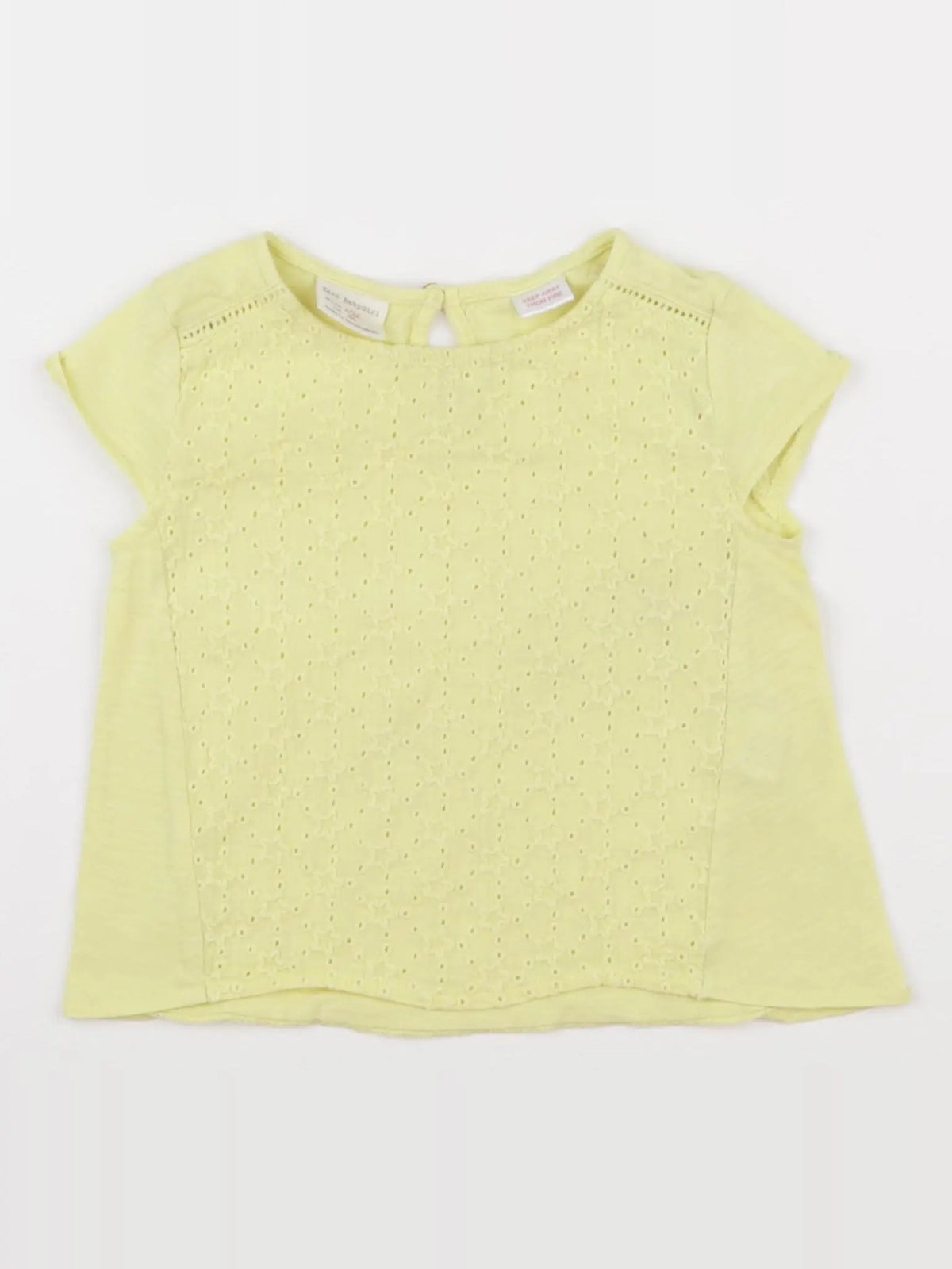 Zara - tee-shirt jaune - 9/12 mois