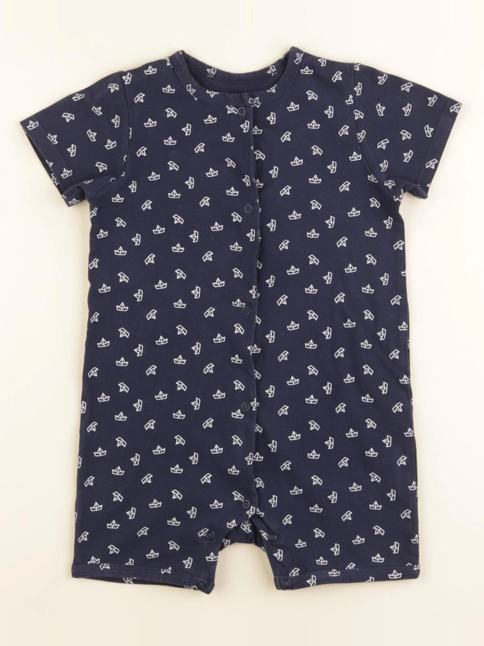 Vertbaudet - pyjama coton bleu - 24 mois