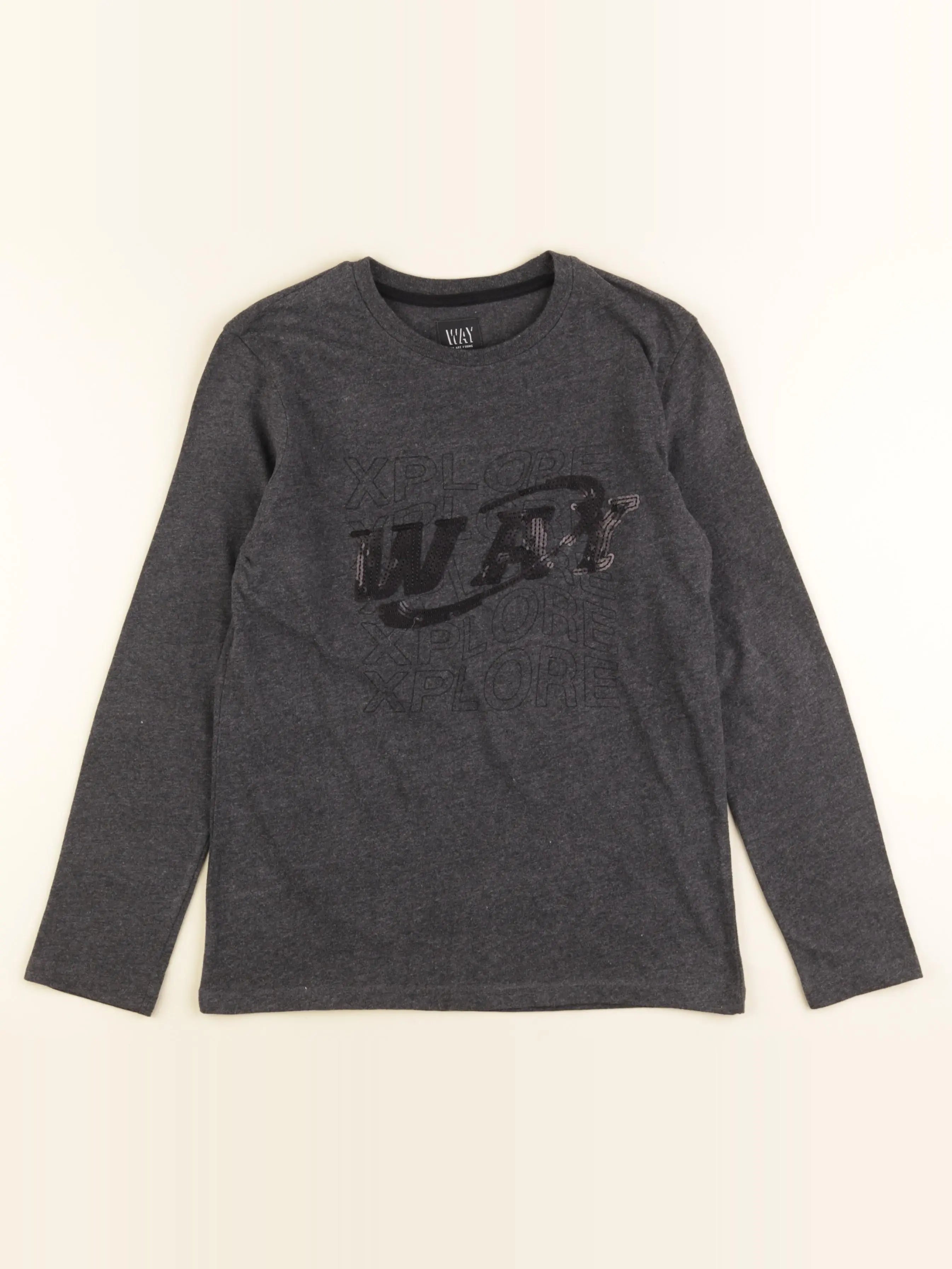 IKKS - tee-shirt gris - 10 ans
