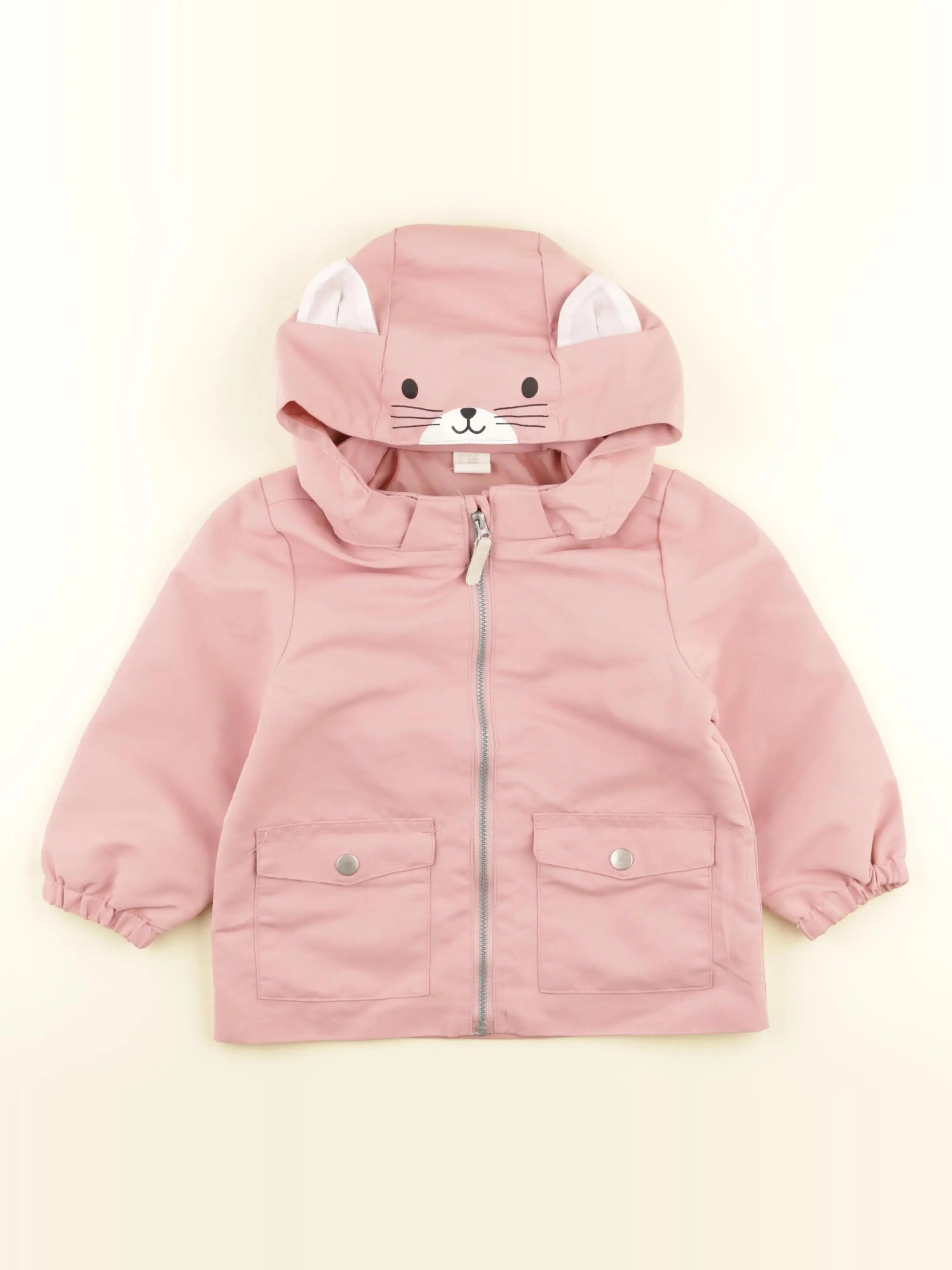 H&M - coupe-vent rose - 12/18 mois