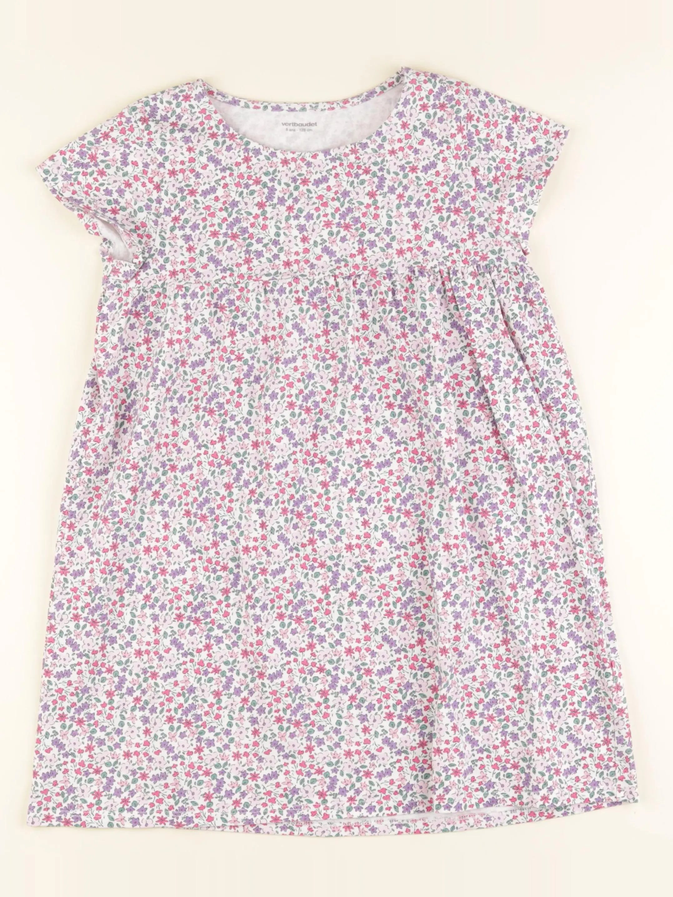 Vertbaudet - robe rose - 8 ans