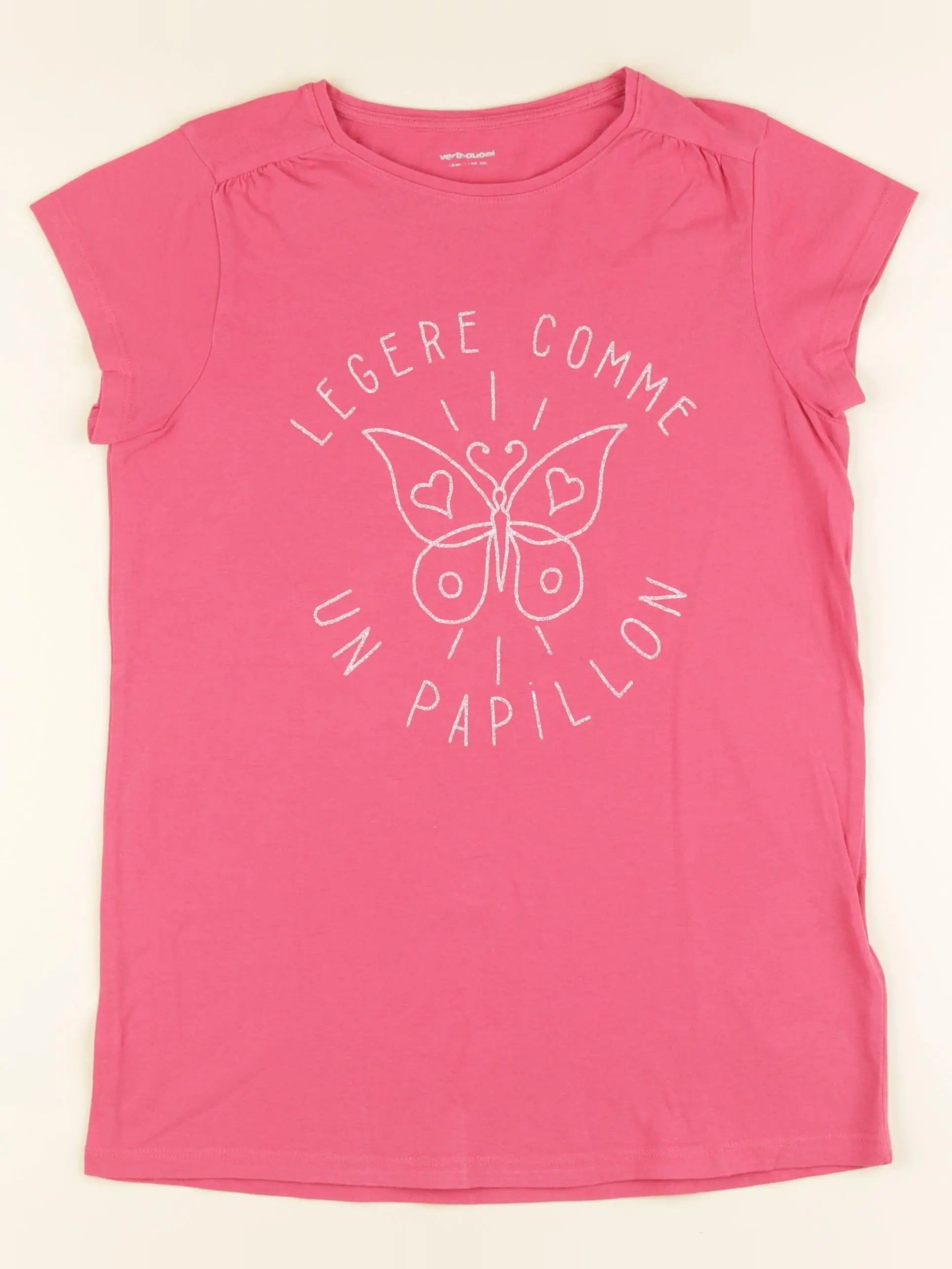 Vertbaudet - tee-shirt rose - 14 ans