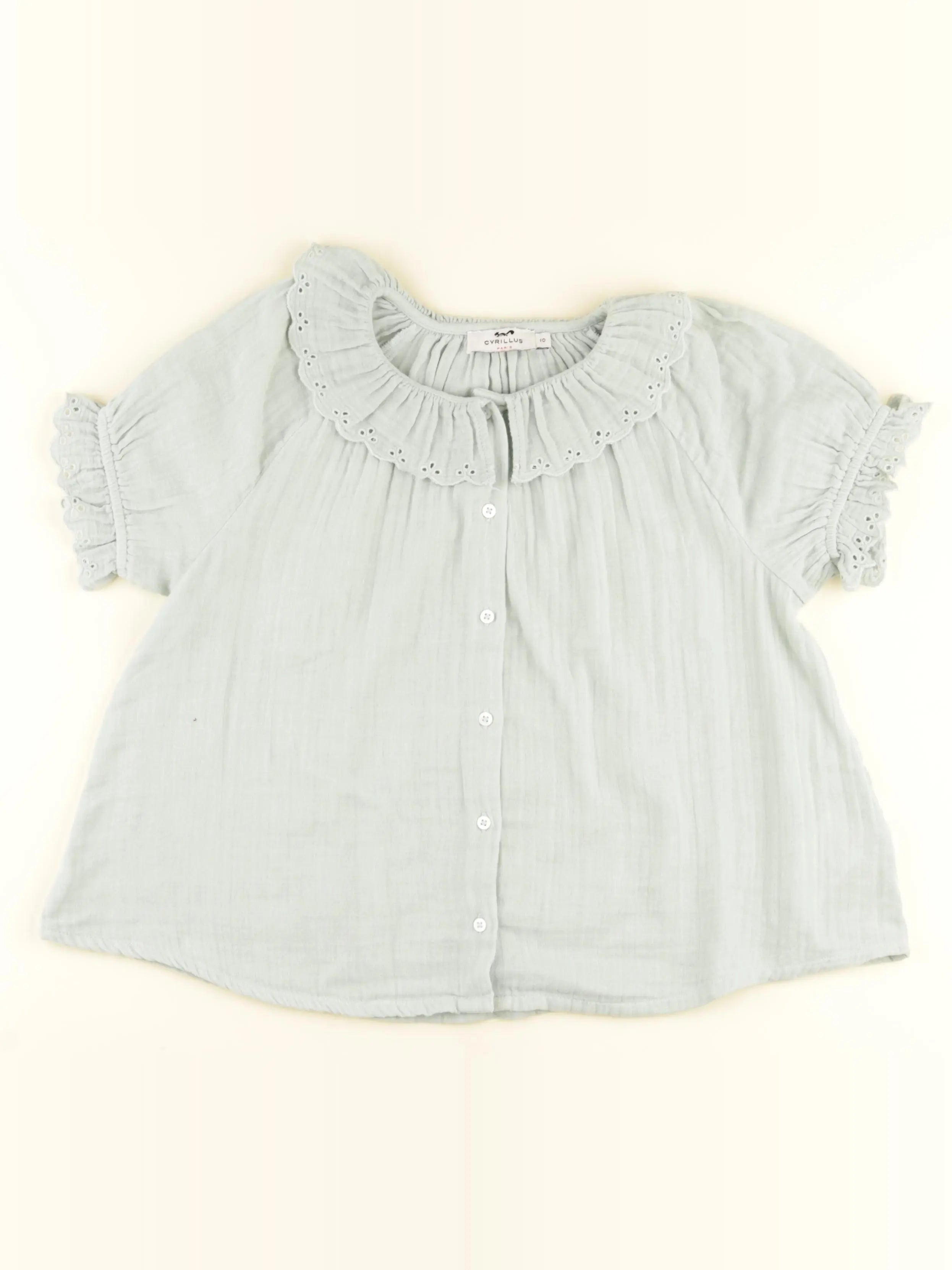 Cyrillus - blouse vert - 10 ans