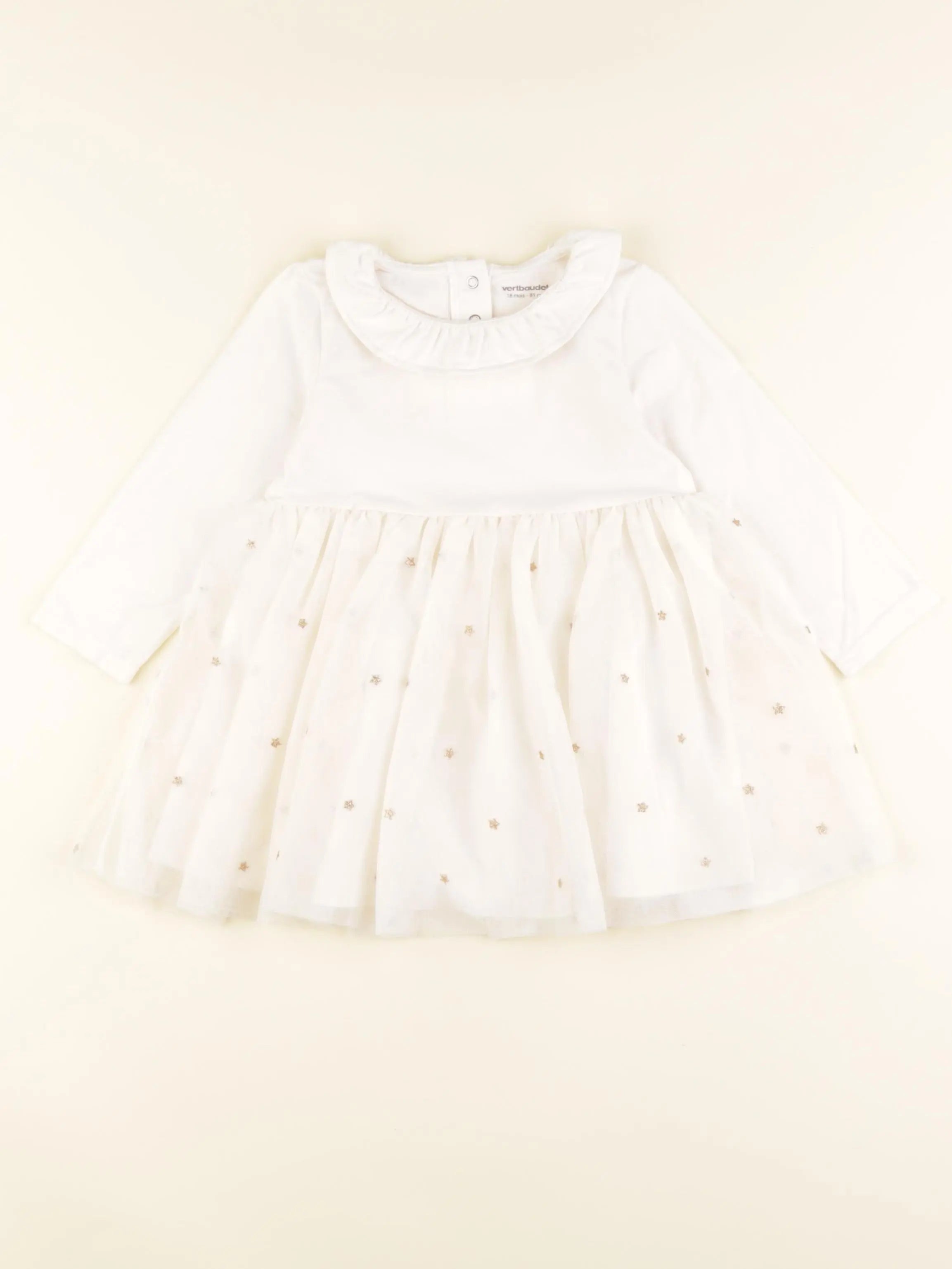 Vertbaudet - robe blanc - 18 mois