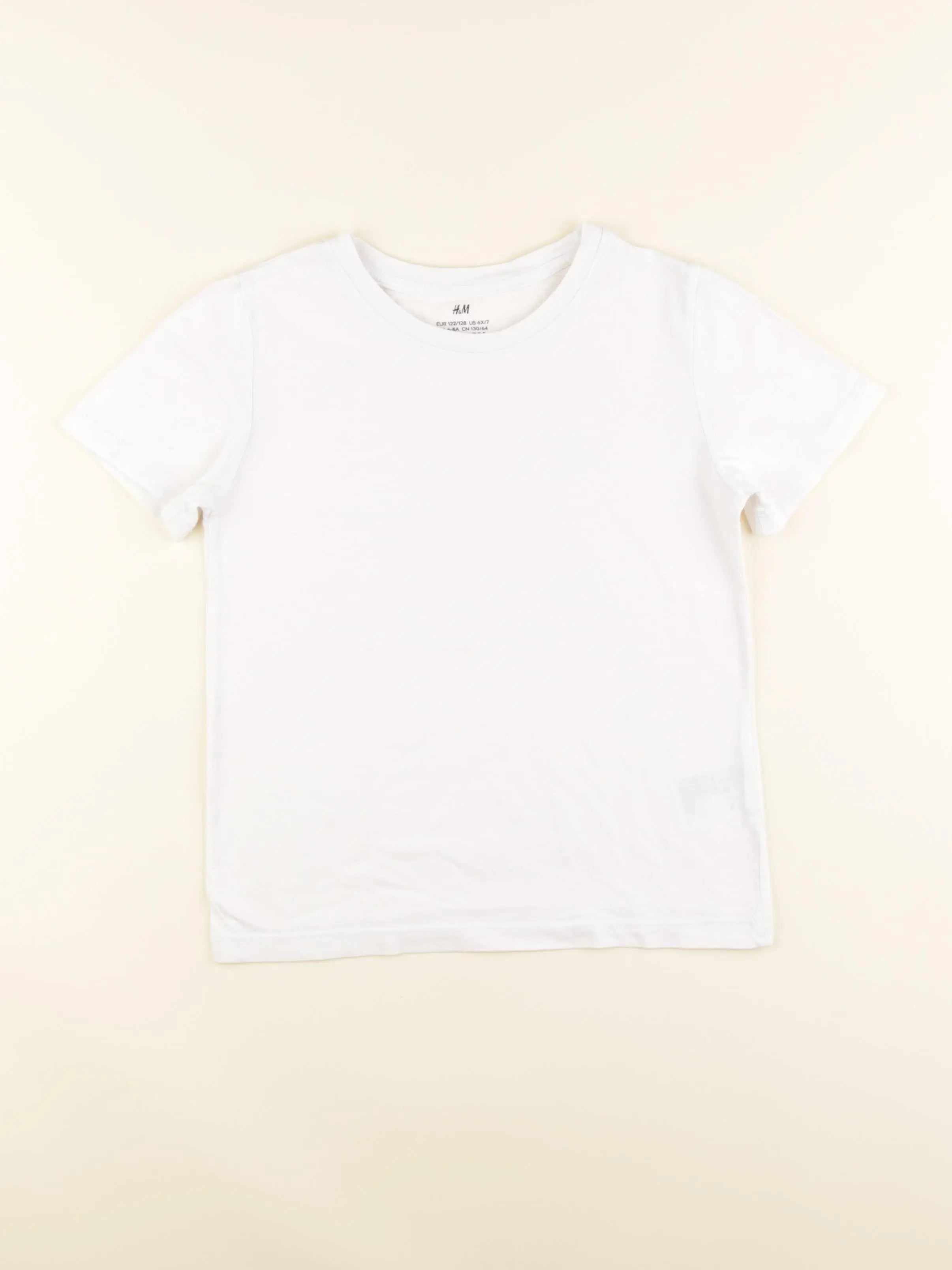 H&M - tee-shirt blanc - 6/7 ans
