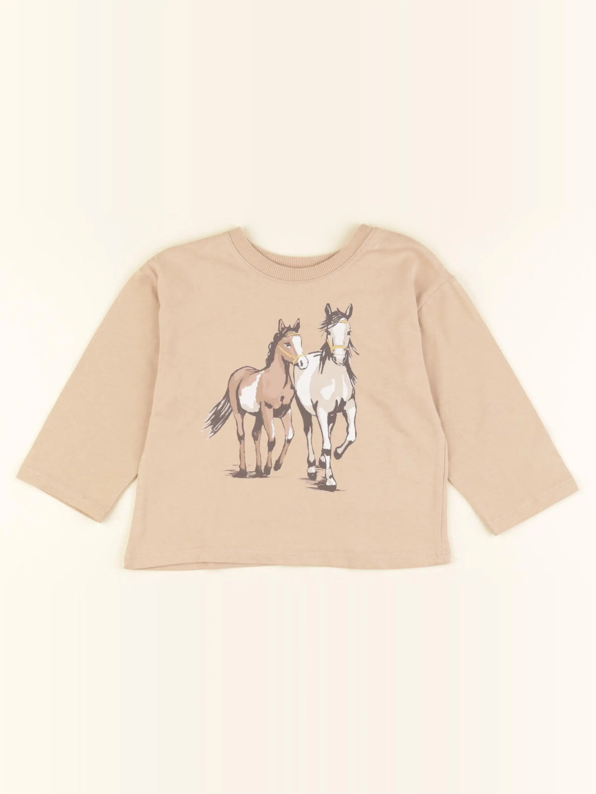 H&M - tee-shirt beige, or - 2 ans