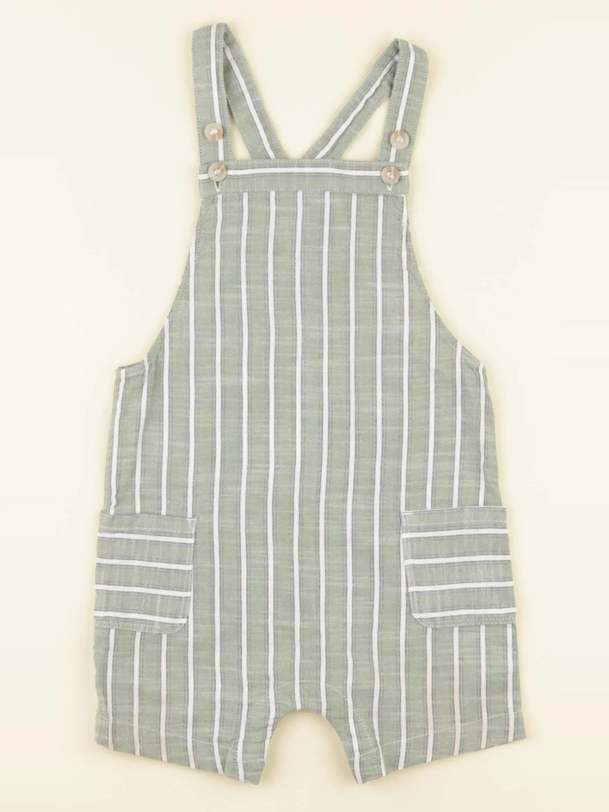 H&M - combinaison vert, blanc - 12/18 mois
