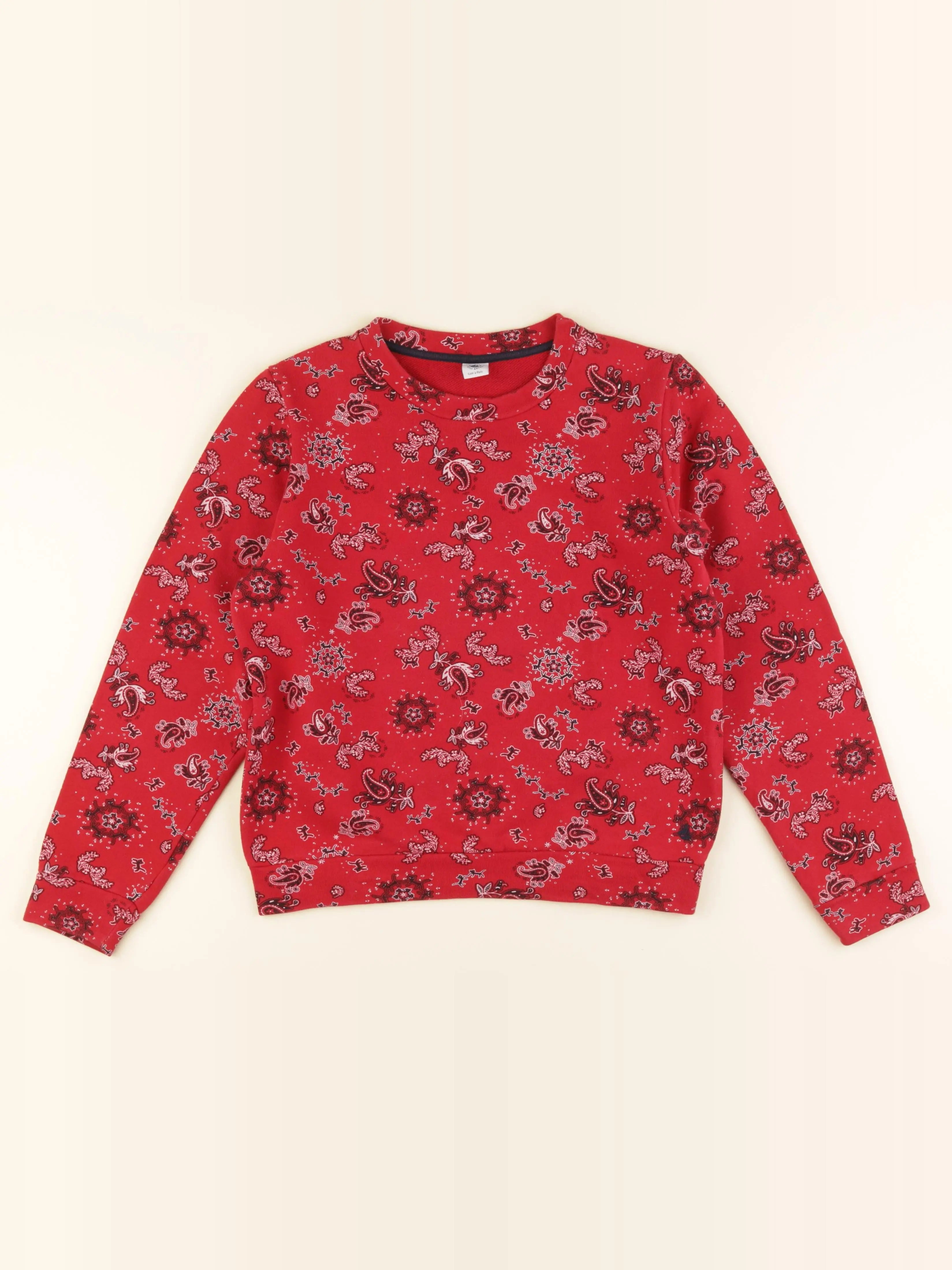 Petit Bateau - sweat rouge - 12 ans