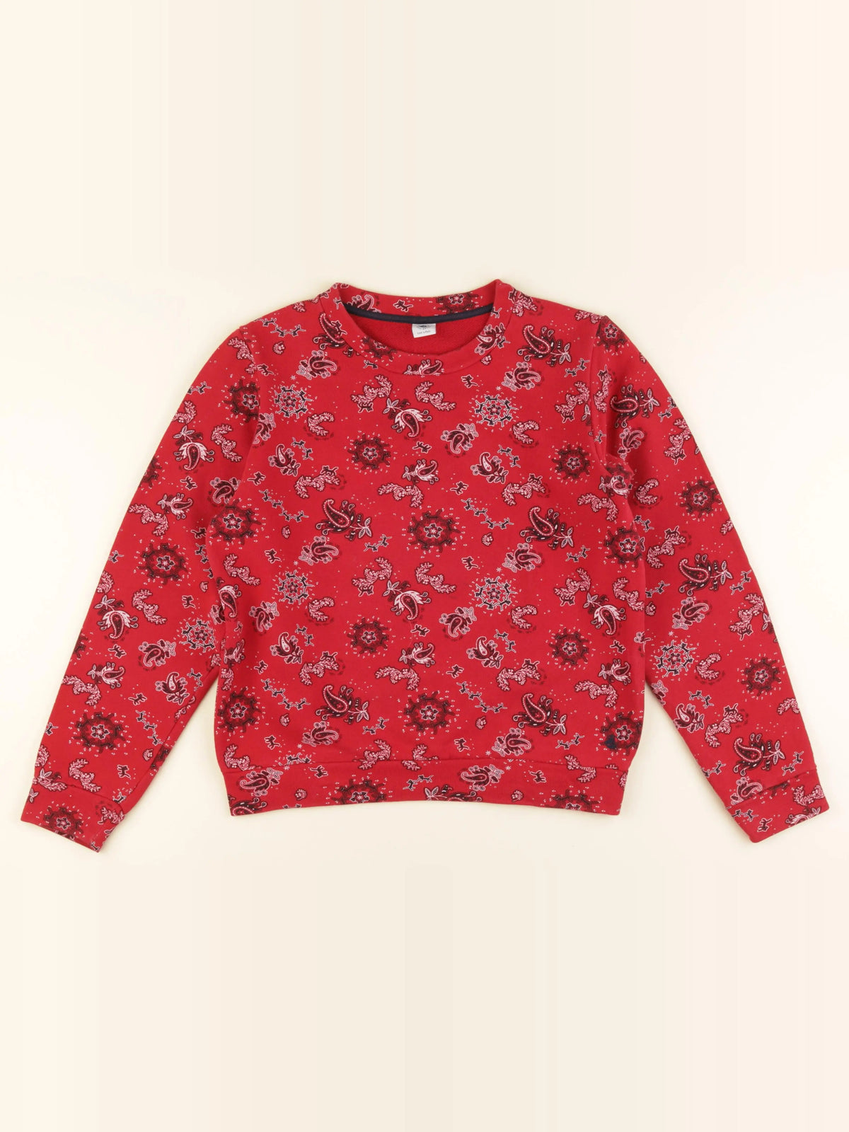 Petit Bateau - sweat rouge - 12 ans