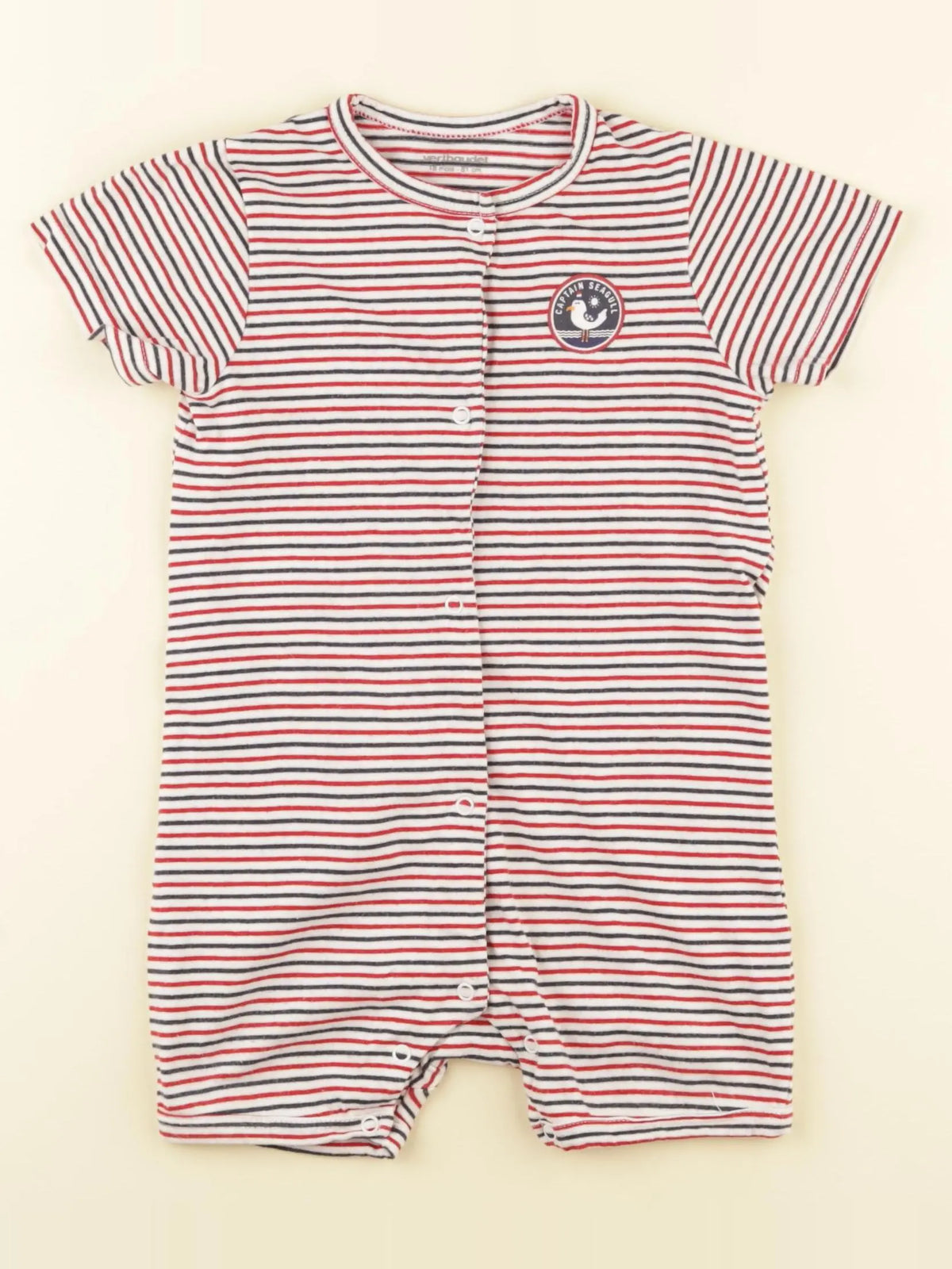 Vertbaudet - pyjama coton rouge - 18 mois