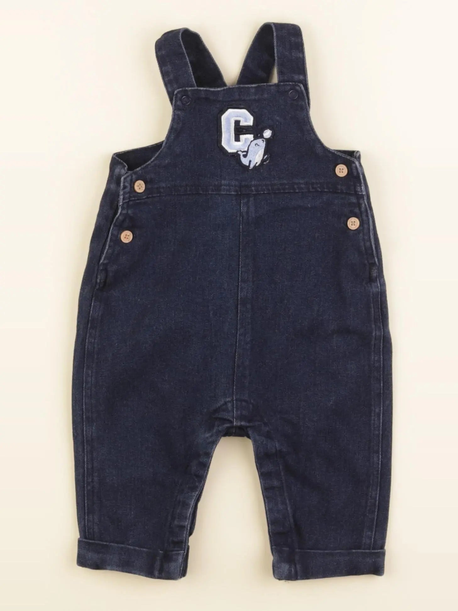 Vertbaudet - salopette bleu - 3 mois