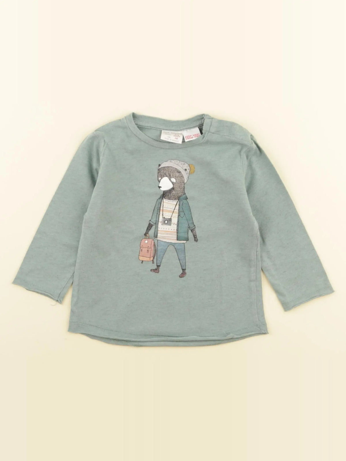 Zara - tee-shirt bleu - 3/6 mois