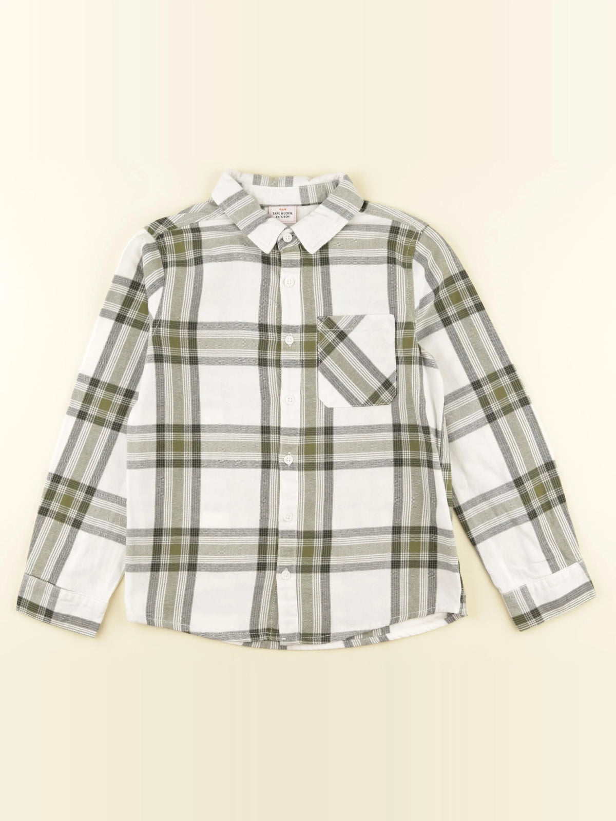 Tape à l'oeil - chemise blanc, vert - 8 ans