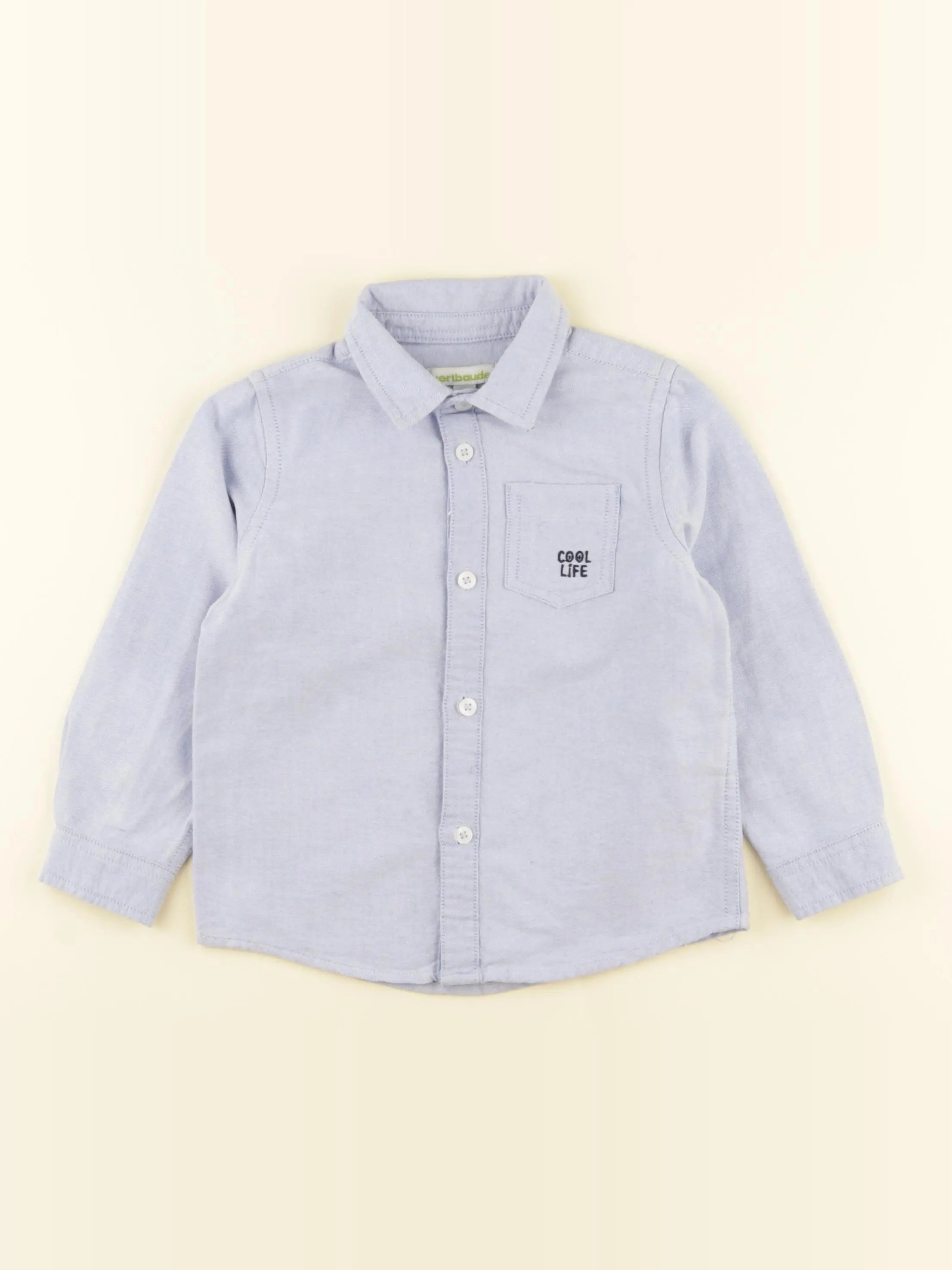 Vertbaudet - chemise bleu - 3 ans
