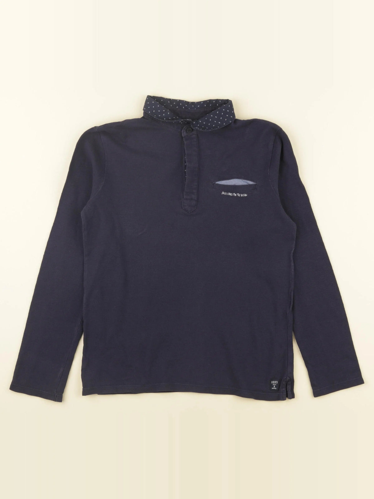 IKKS - polo imprimé au dos bleu - 10 ans