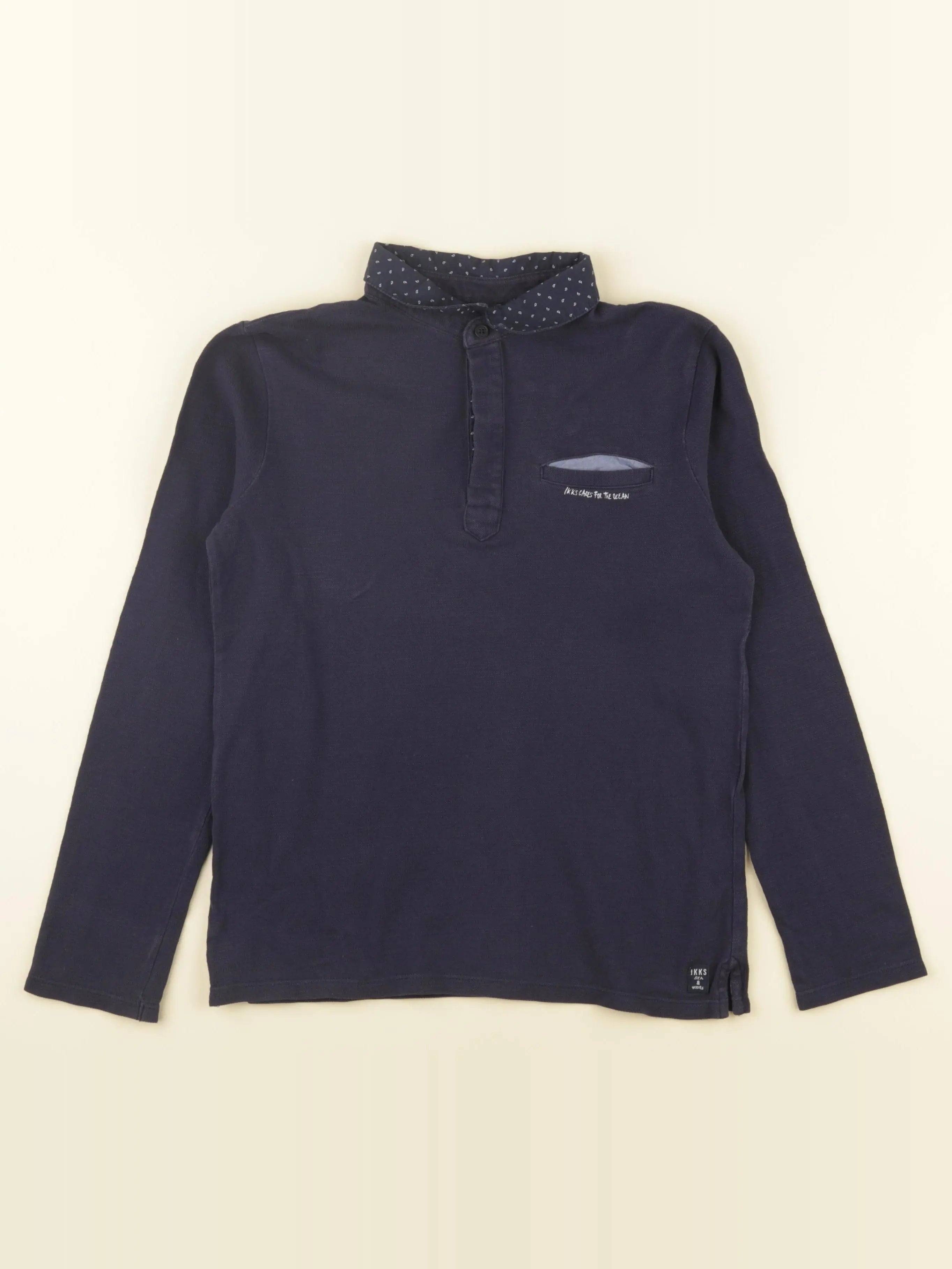 IKKS - polo imprimé au dos bleu - 10 ans