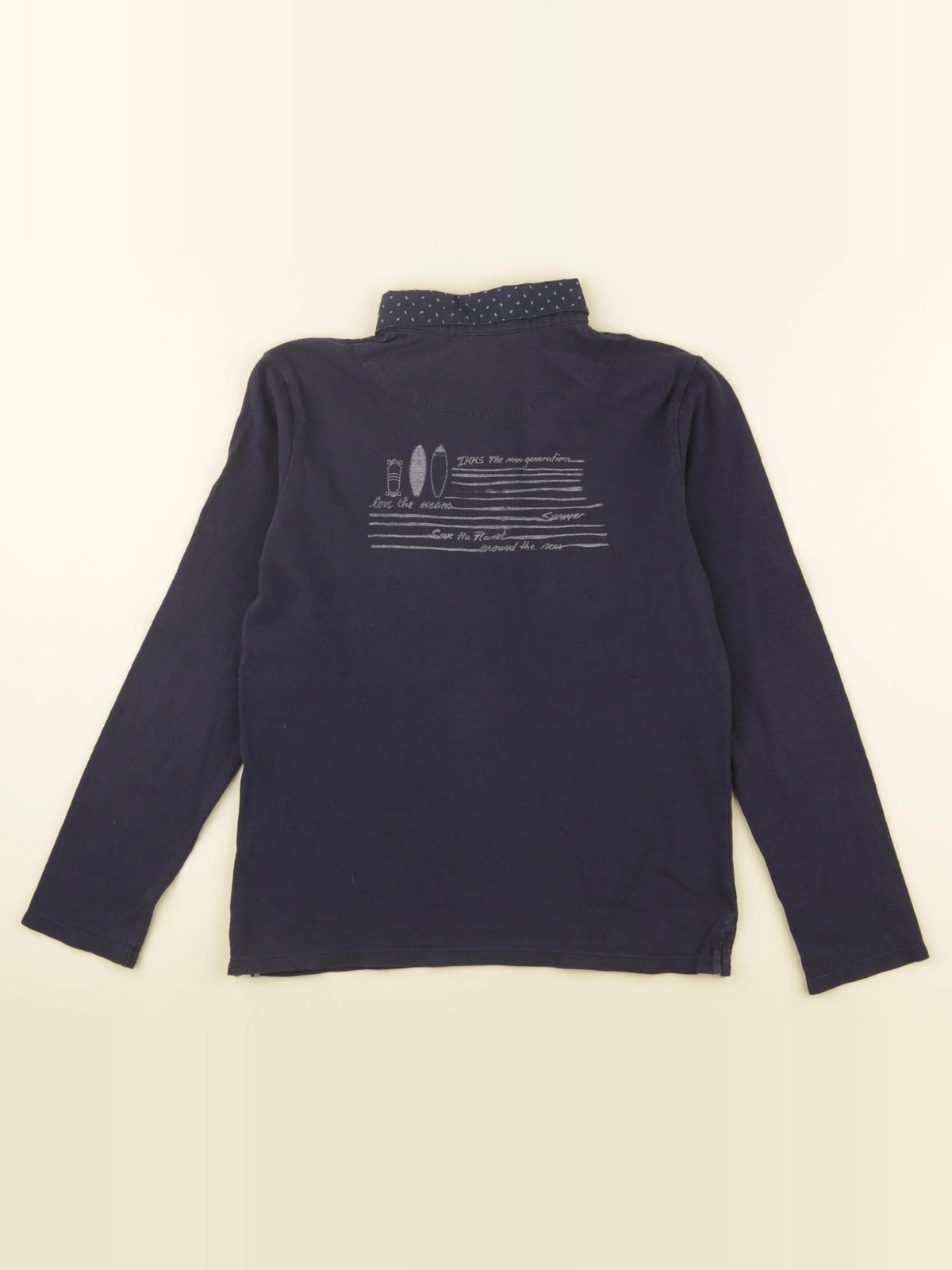 IKKS - polo imprimé au dos bleu - 10 ans