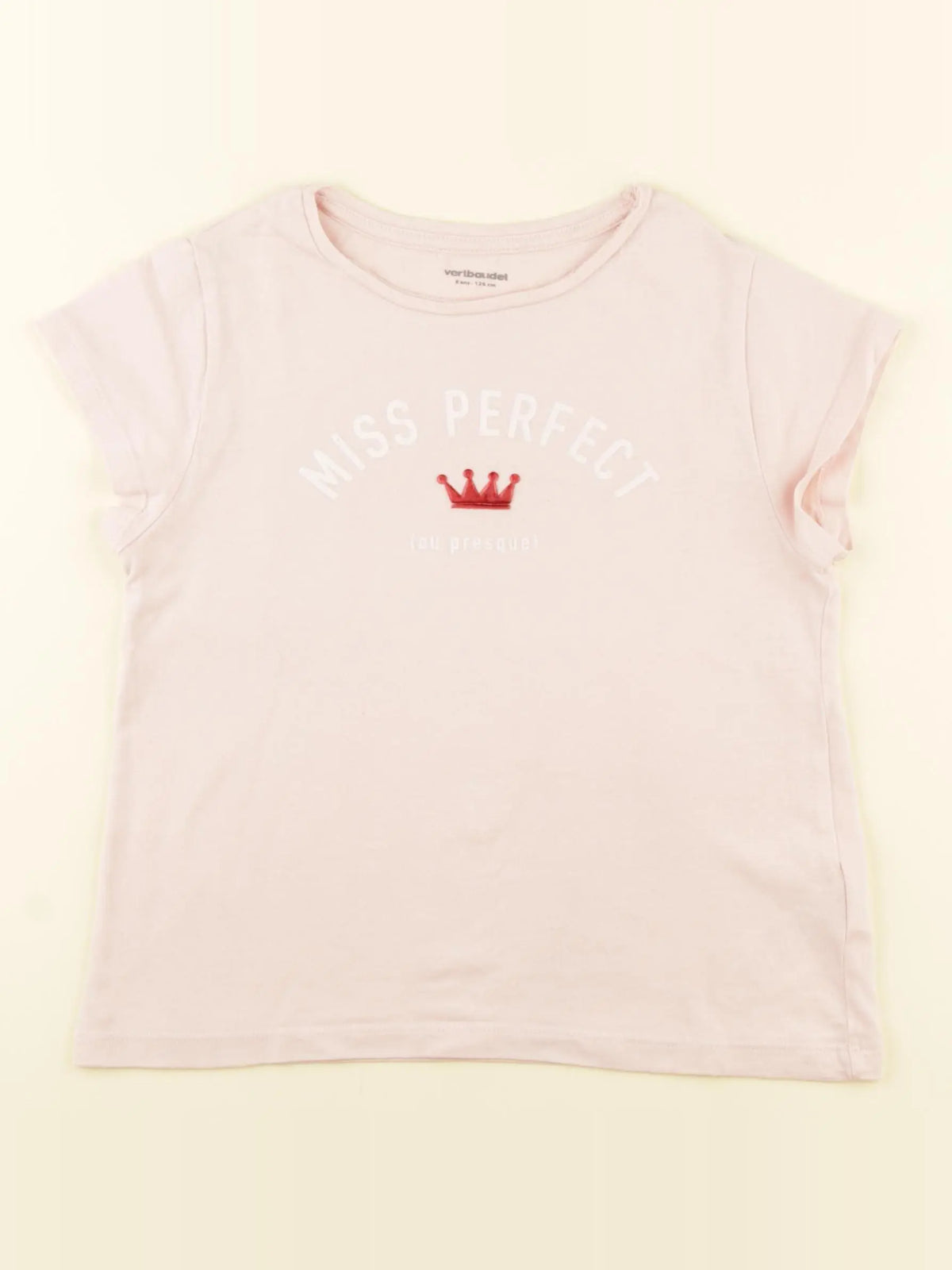 Vertbaudet - tee-shirt rose - 8 ans