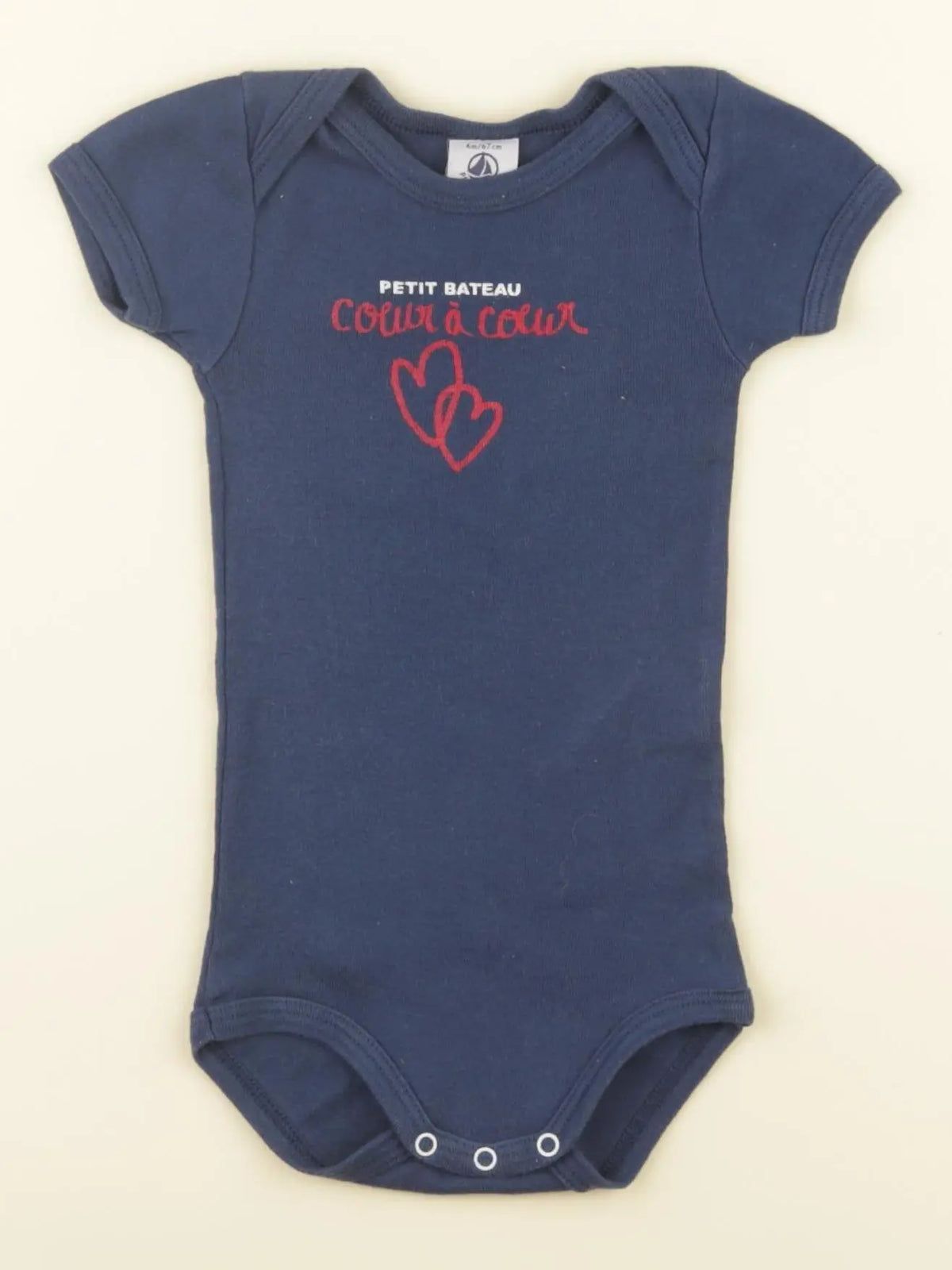 Petit Bateau - body bleu - 6 mois
