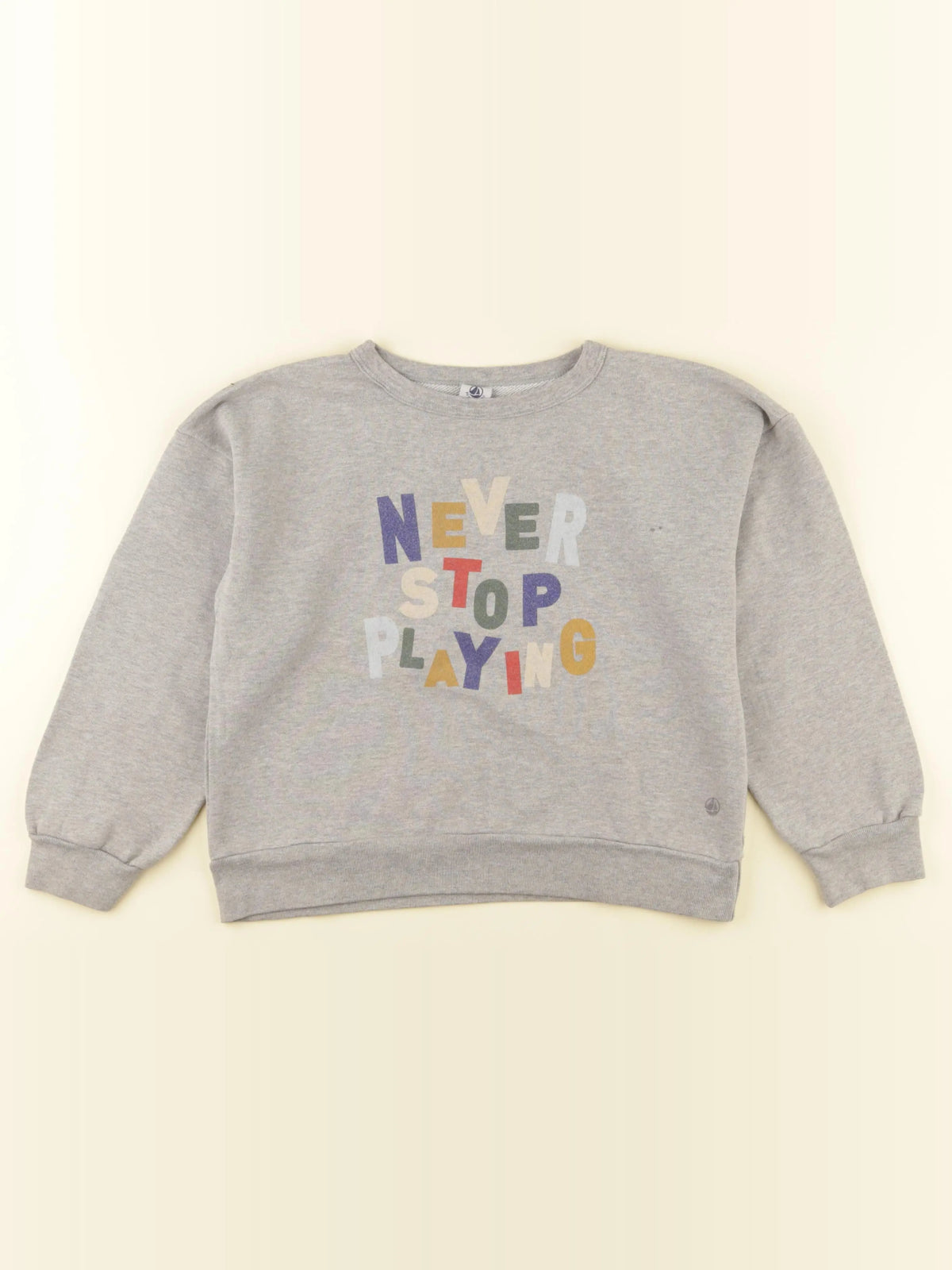 Petit Bateau - sweat gris - 10 ans