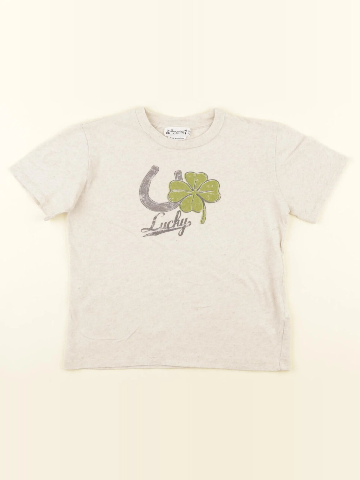 Bonpoint - tee-shirt beige - 8 ans