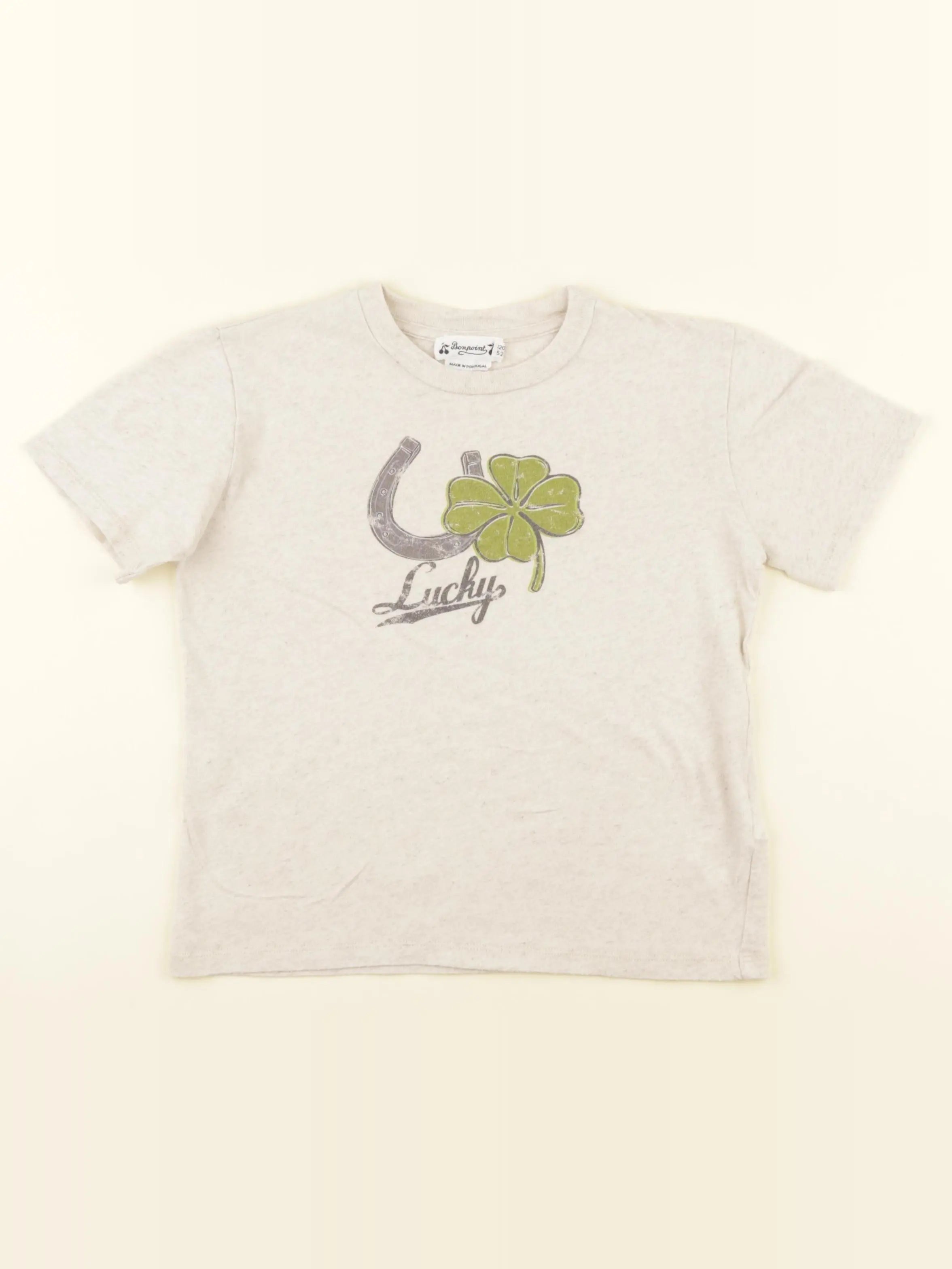 Bonpoint - tee-shirt beige - 8 ans