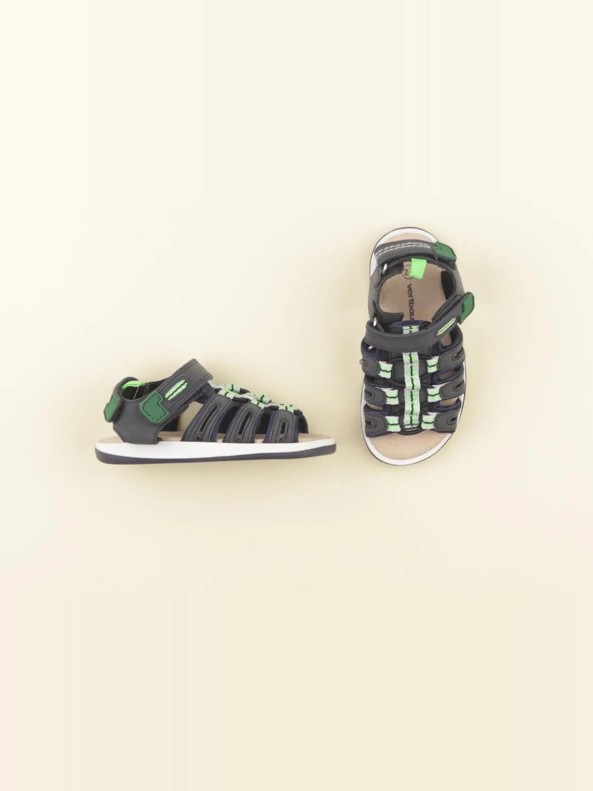 Vertbaudet - sandales bleu, vert - pointure 24