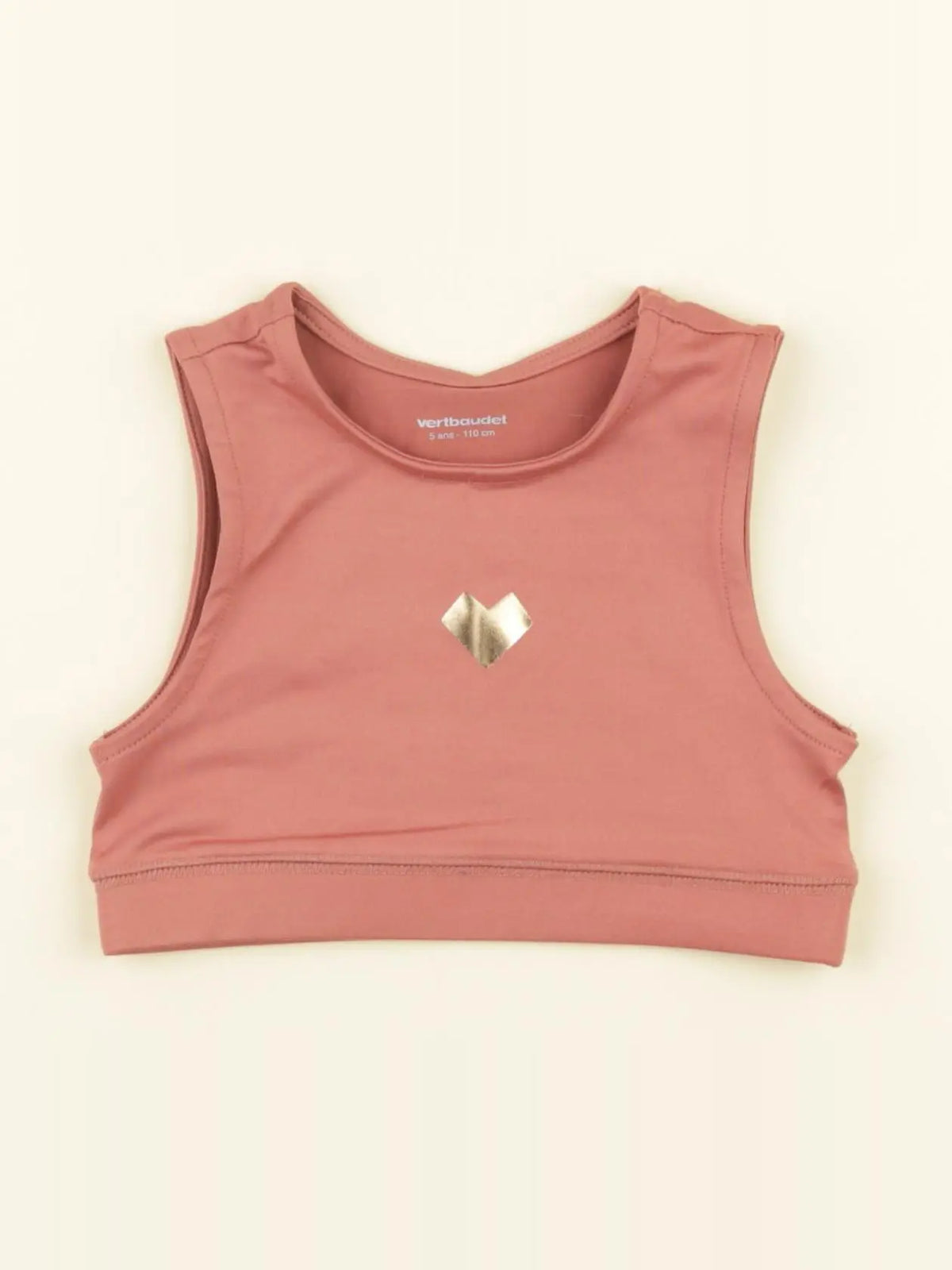 Vertbaudet - brassière sport rose - 5 ans