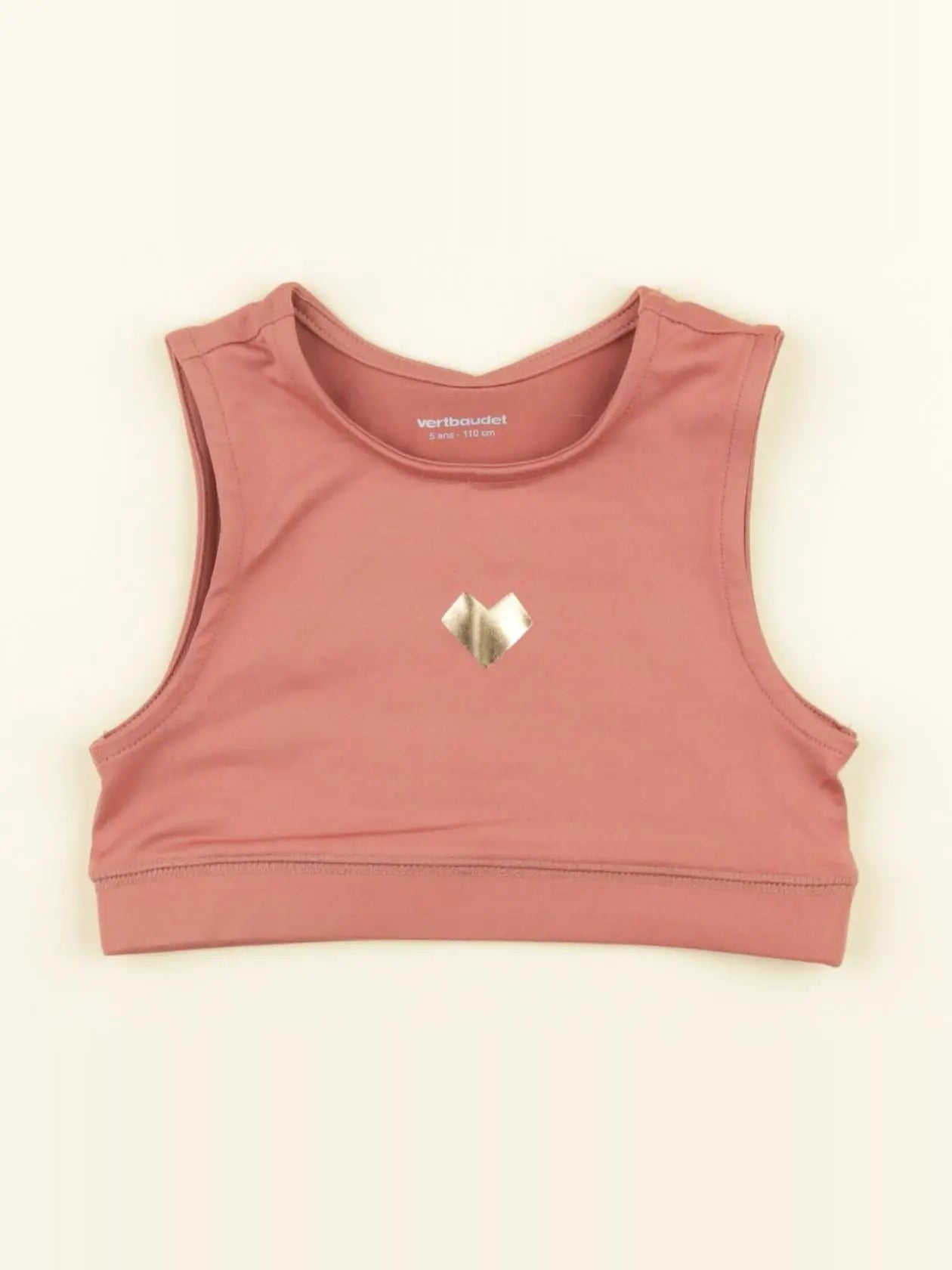 Vertbaudet - brassière sport rose - 5 ans