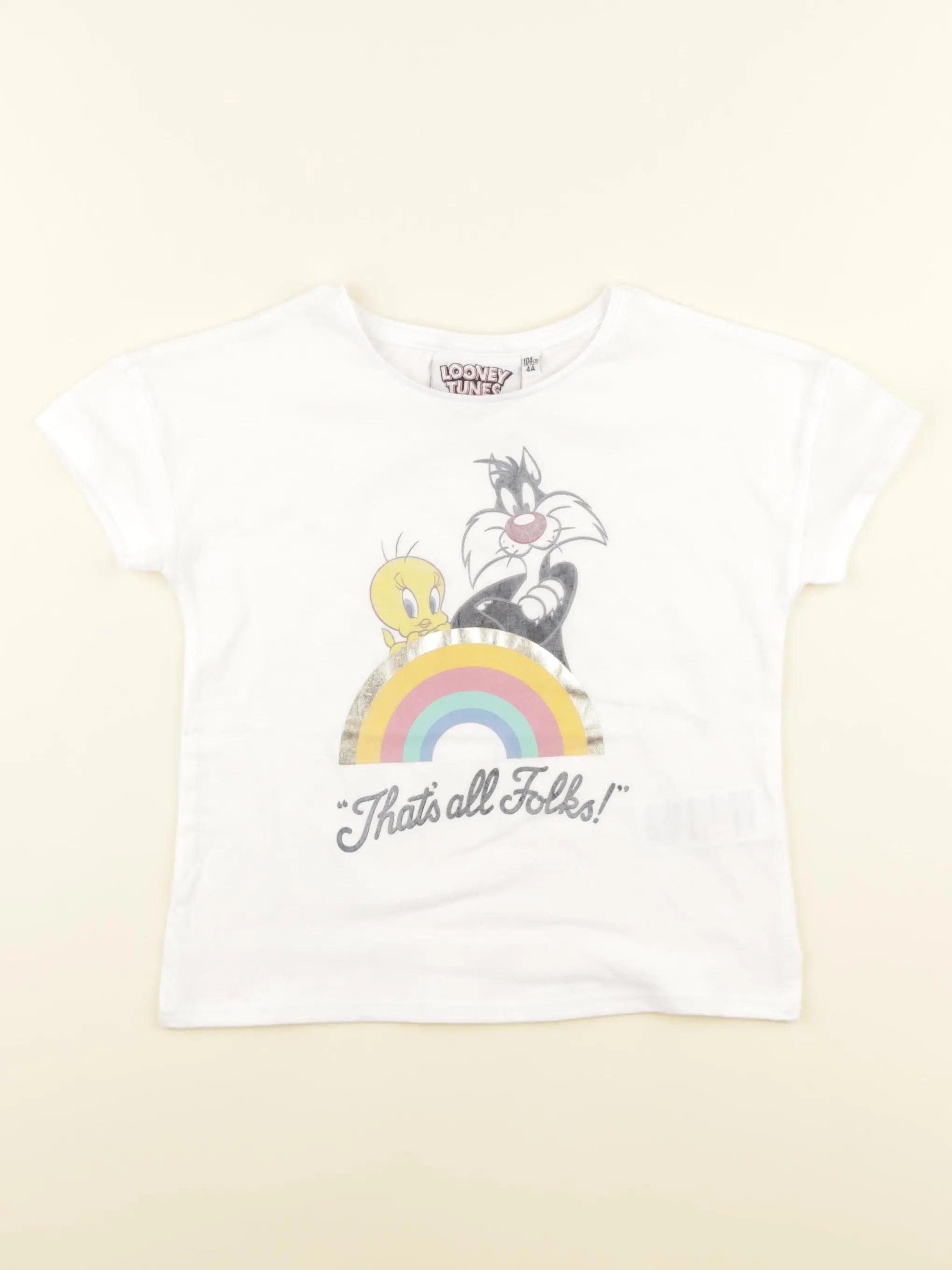 Vertbaudet - tee-shirt blanc - 4 ans