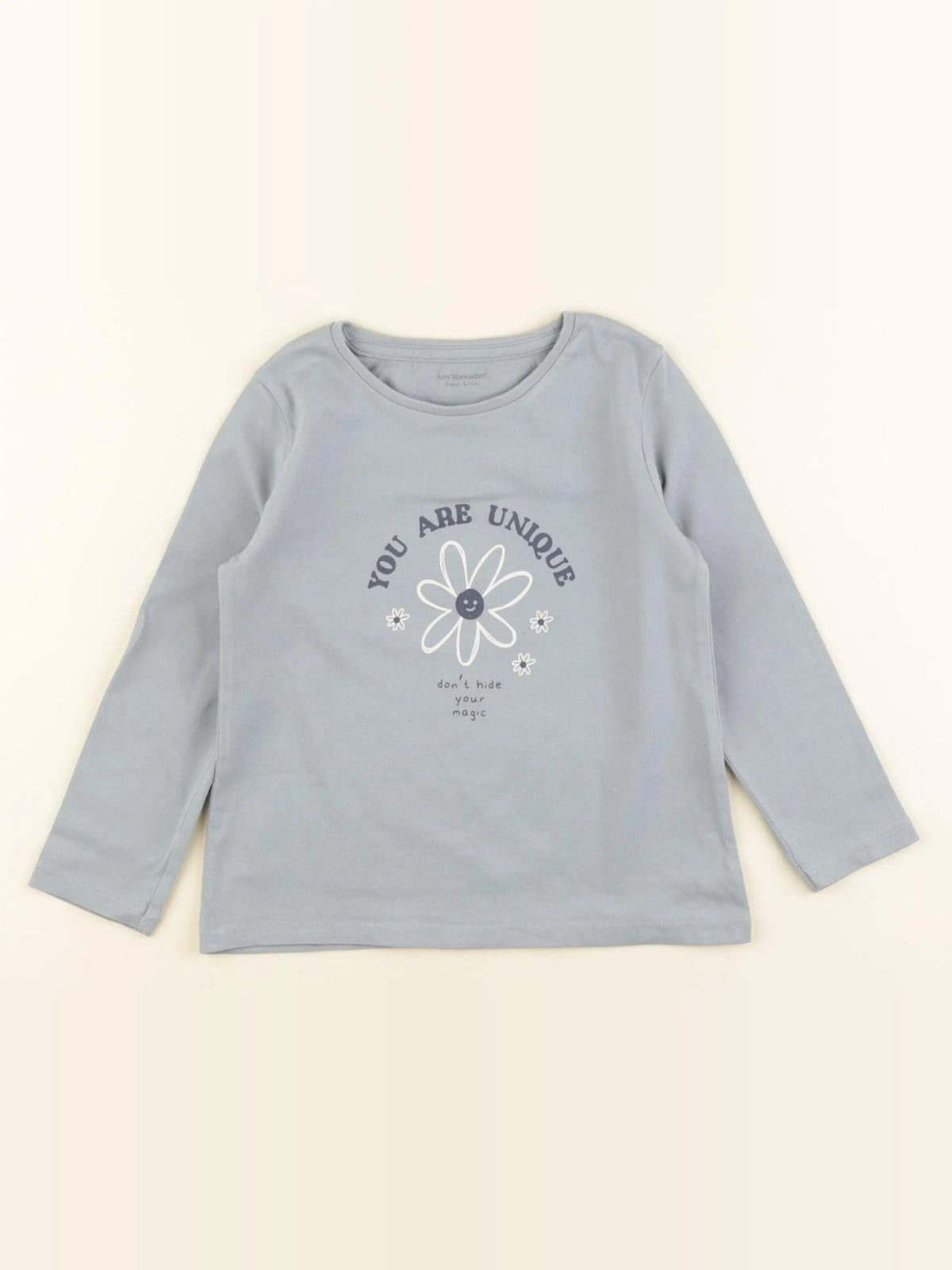 Vertbaudet - tee-shirt bleu - 3 ans