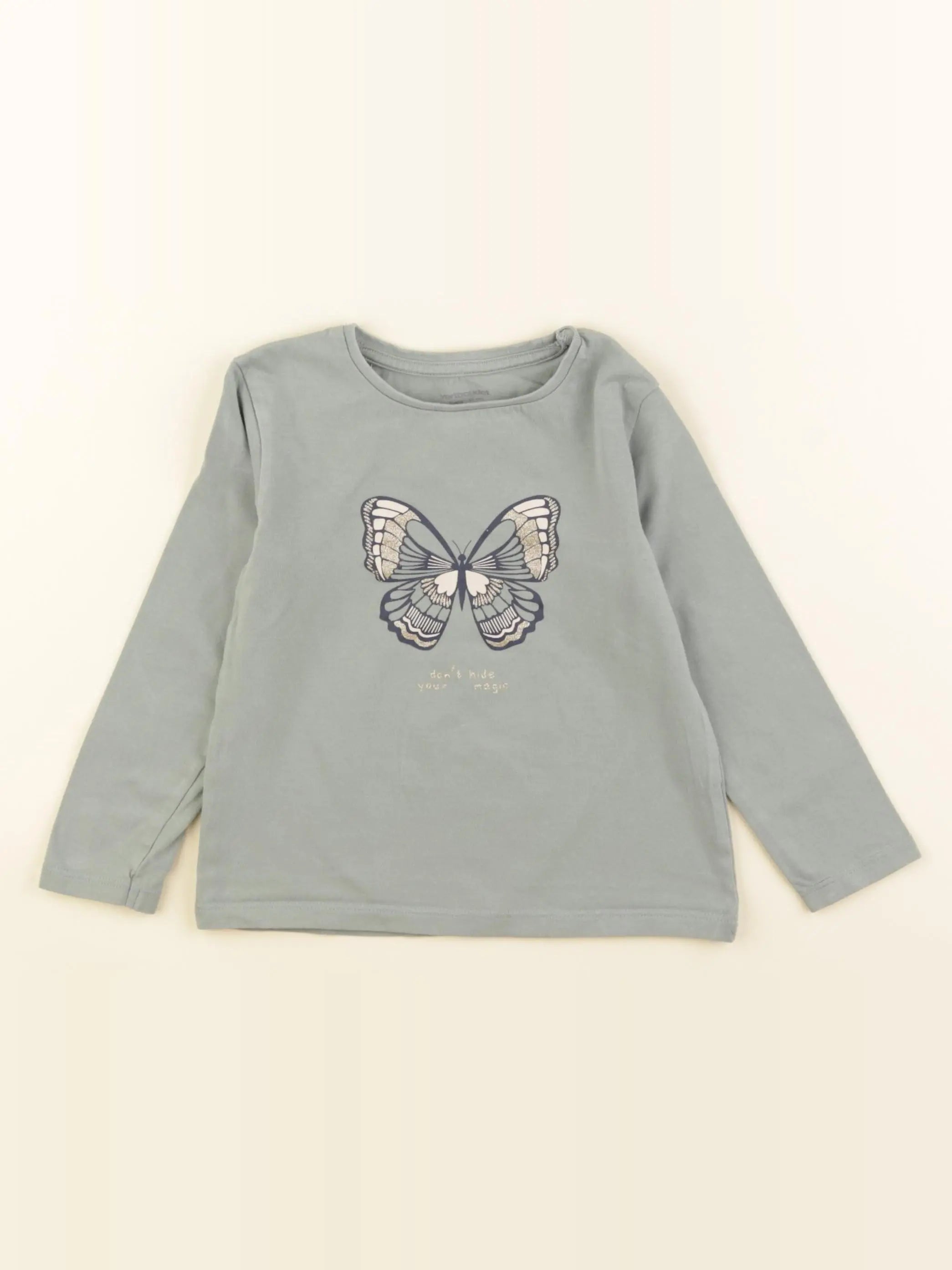 Vertbaudet - tee-shirt vert - 3 ans