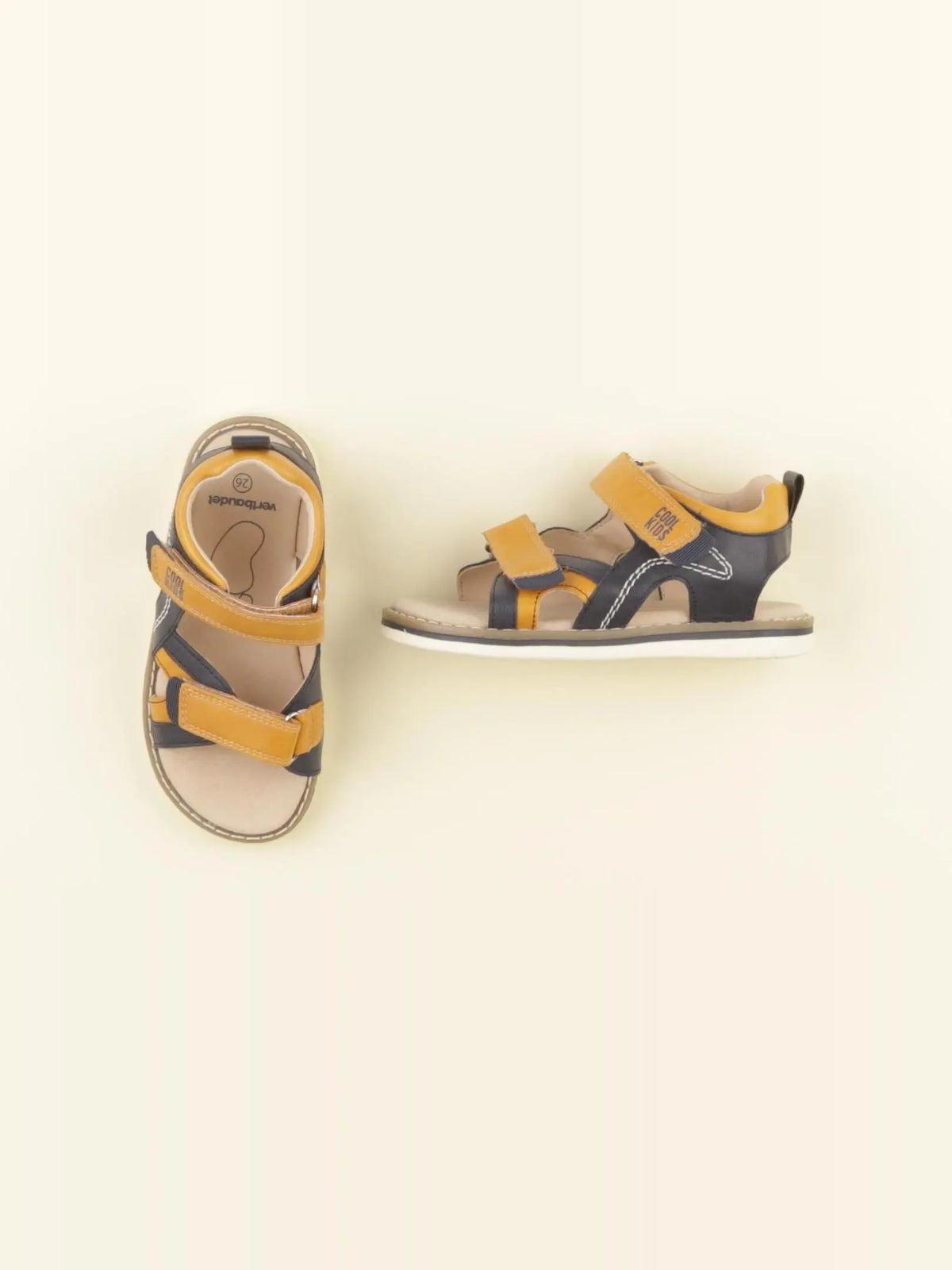 Vertbaudet - sandales bleu, jaune - pointure 26