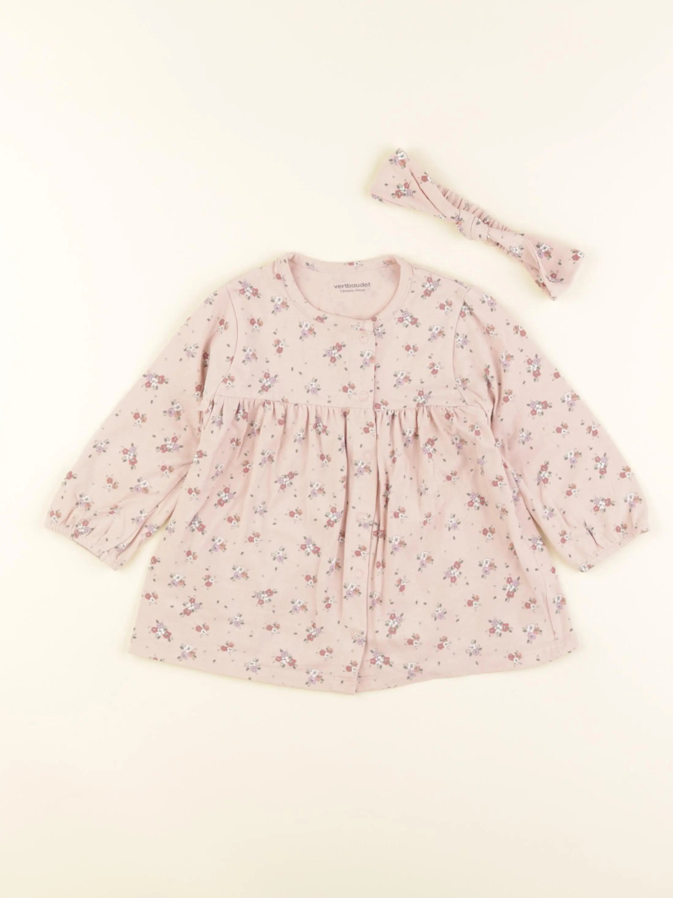 Vertbaudet - robe rose - 12 mois