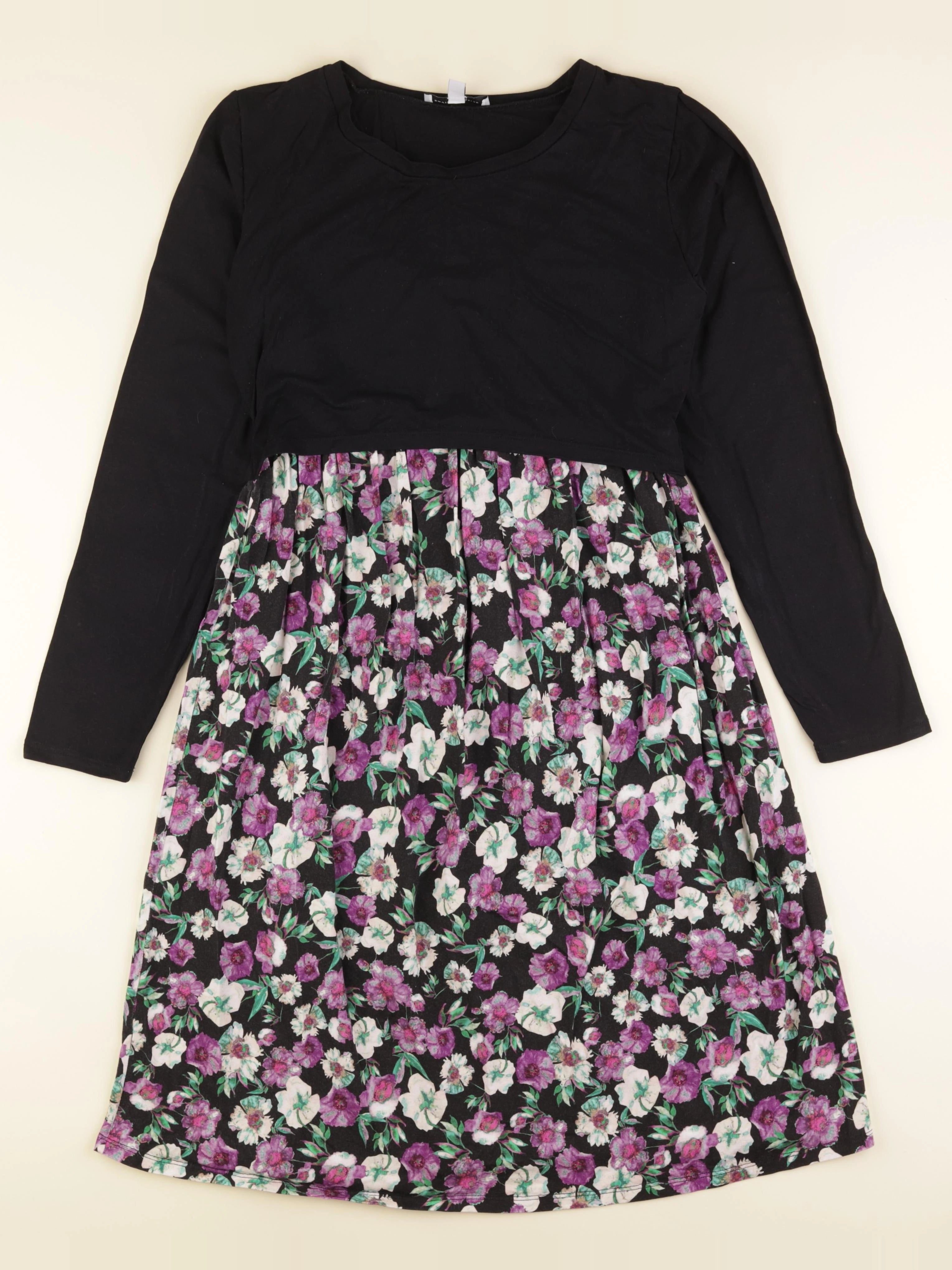 Envie de fraise - robe grossesse, allaitement noir, violet - 40 à 42