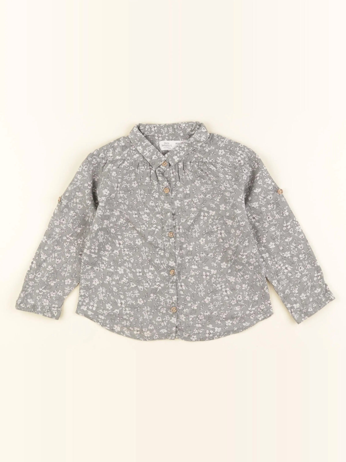 Zara - blouse vert - 18/24 mois