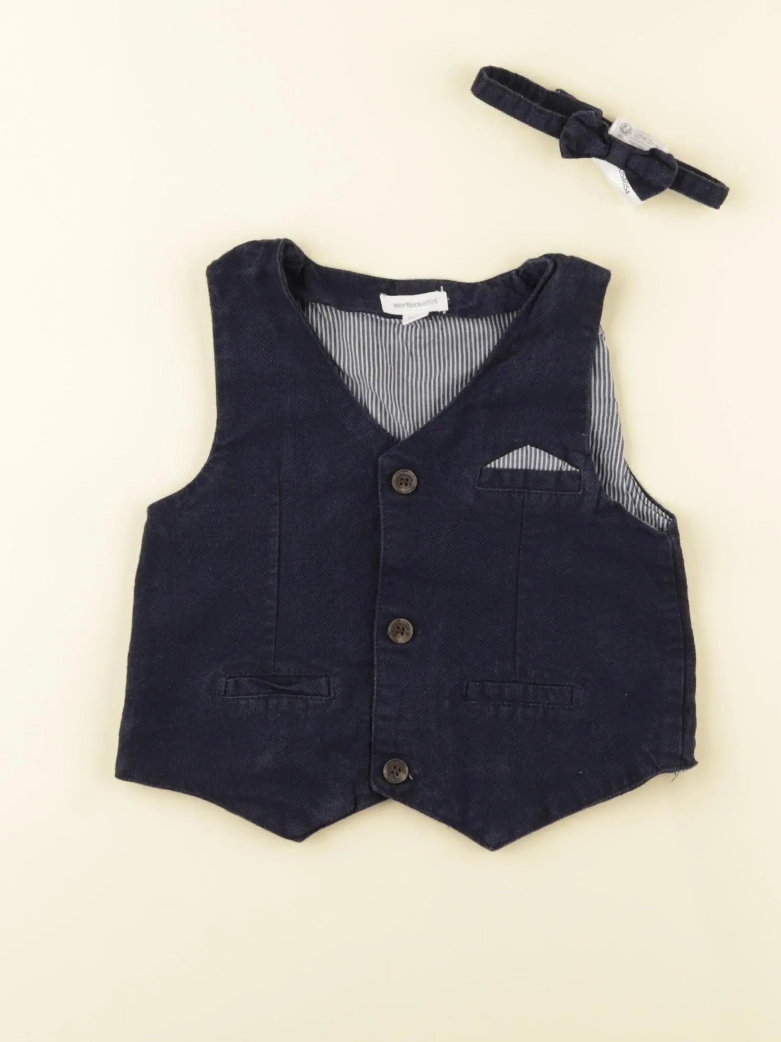 Vertbaudet - gilet bleu - 18 mois