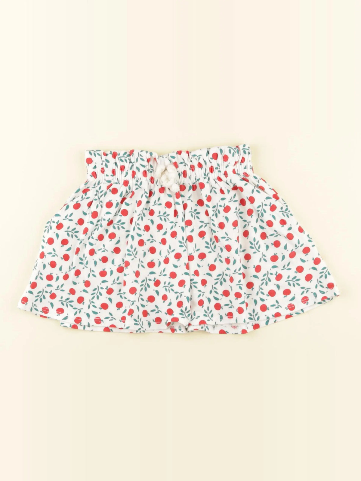 Vertbaudet - jupe blanc, rouge - 2 ans