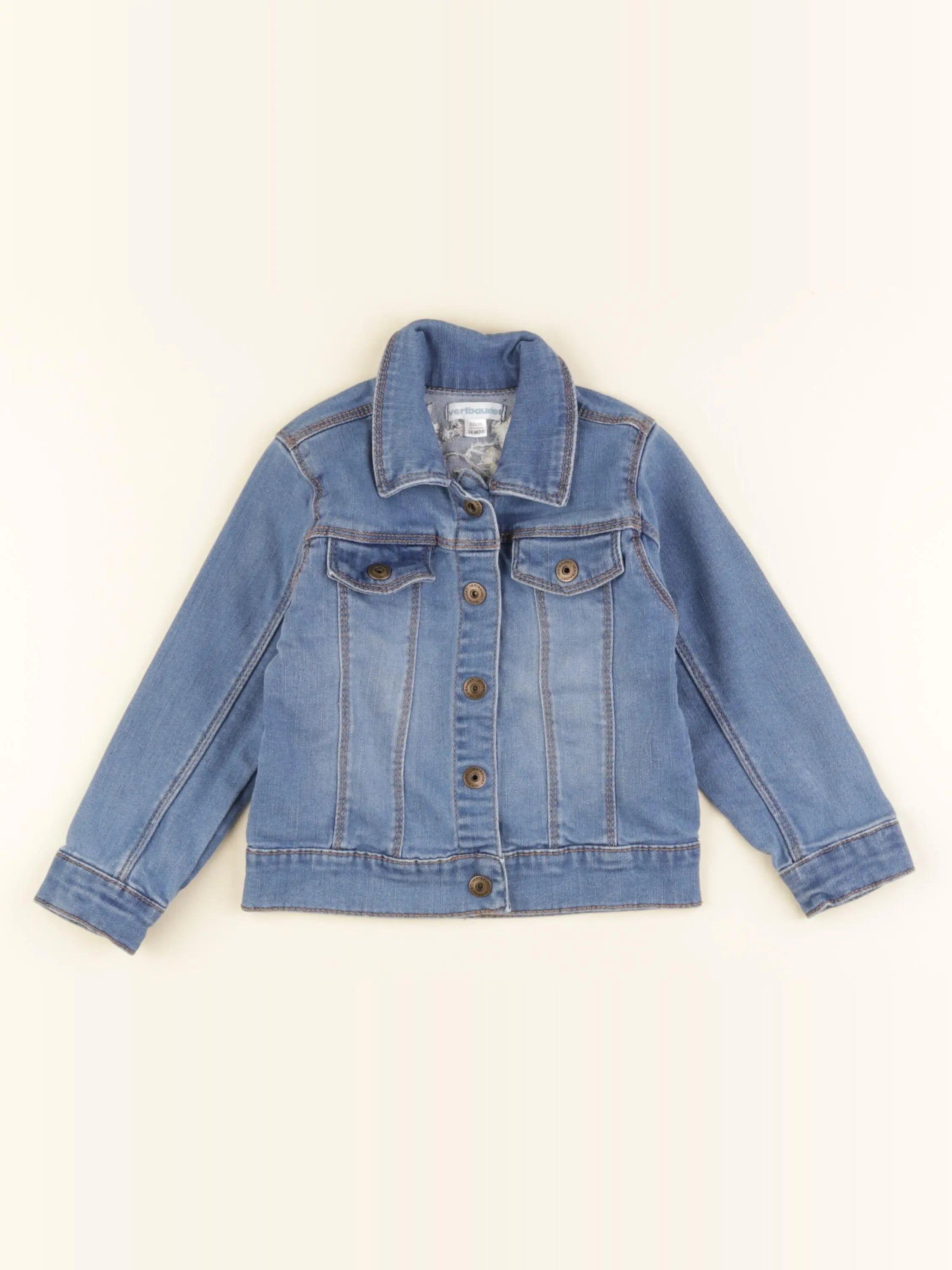 Vertbaudet - veste imprimé au dos bleu - 24 mois