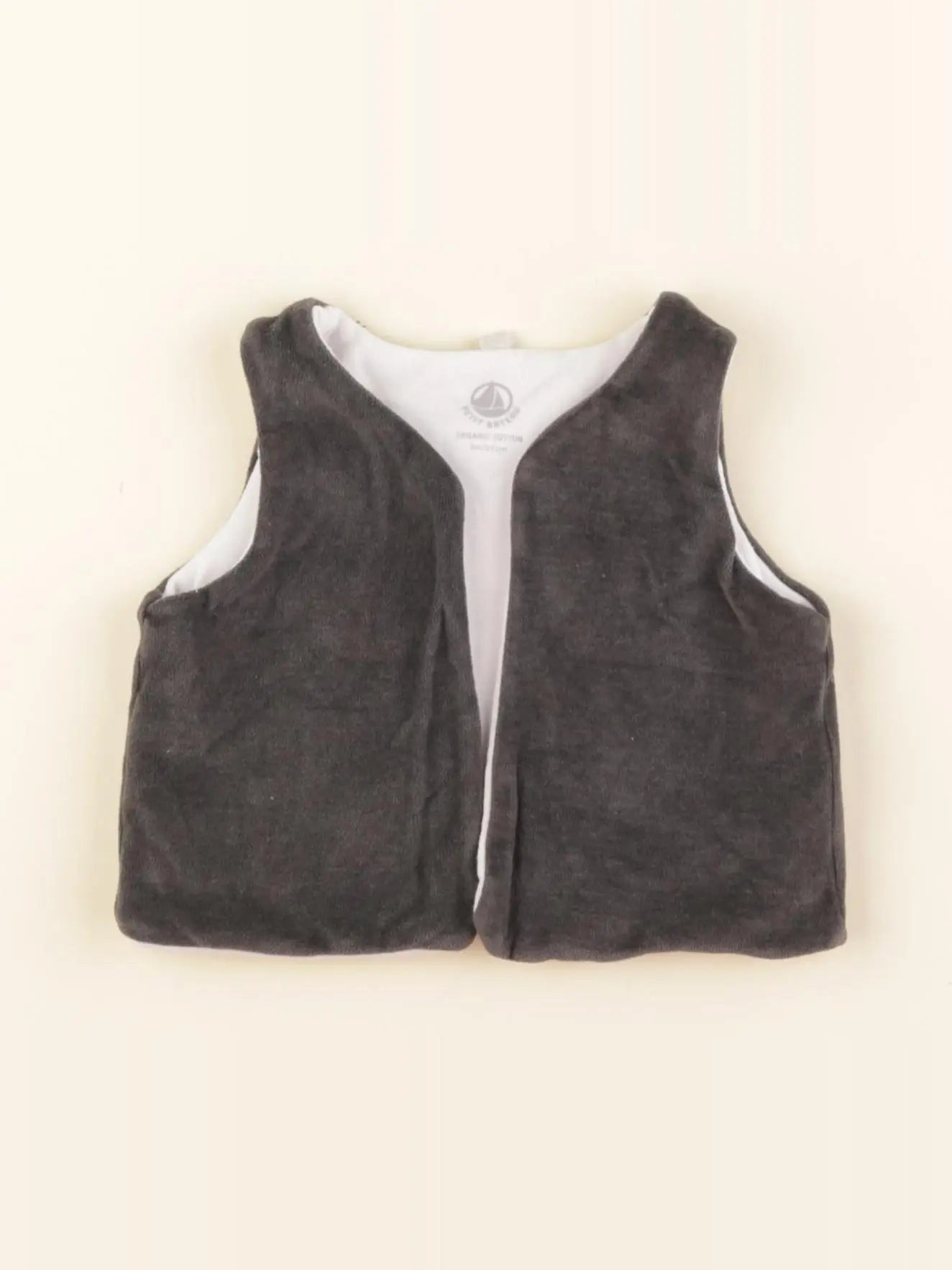 Petit Bateau - gilet gris - 6 mois