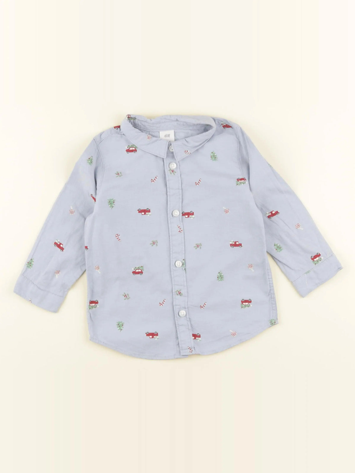 H&M - chemise bleu - 12 mois